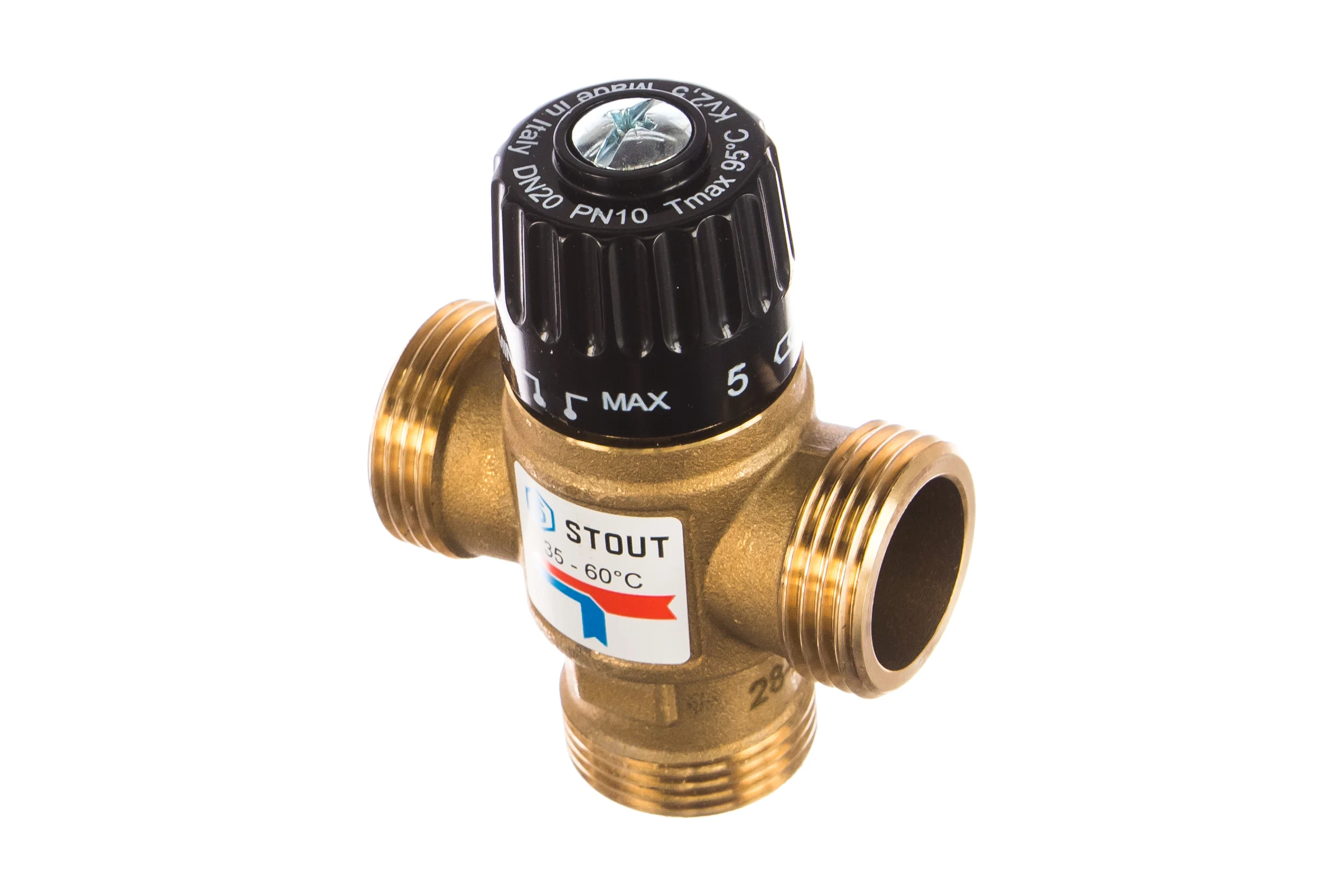 Термостатический смесительный клапан STOUT 1 SVM-0120-256025 RG008TIGGQD70Q