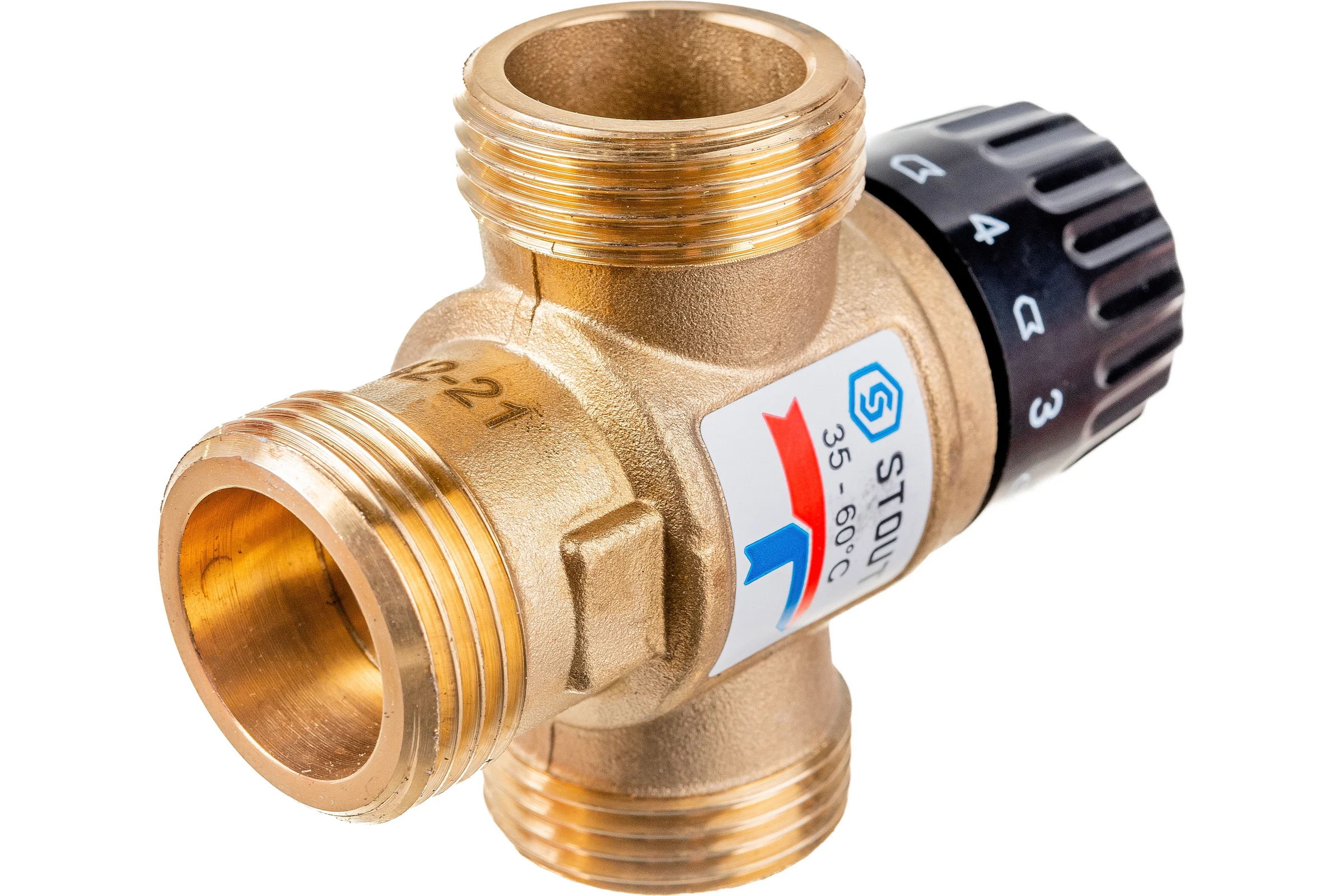 Термостатический смесительный клапан STOUT 1 SVM-0120-256025 RG008TIGGQD70Q