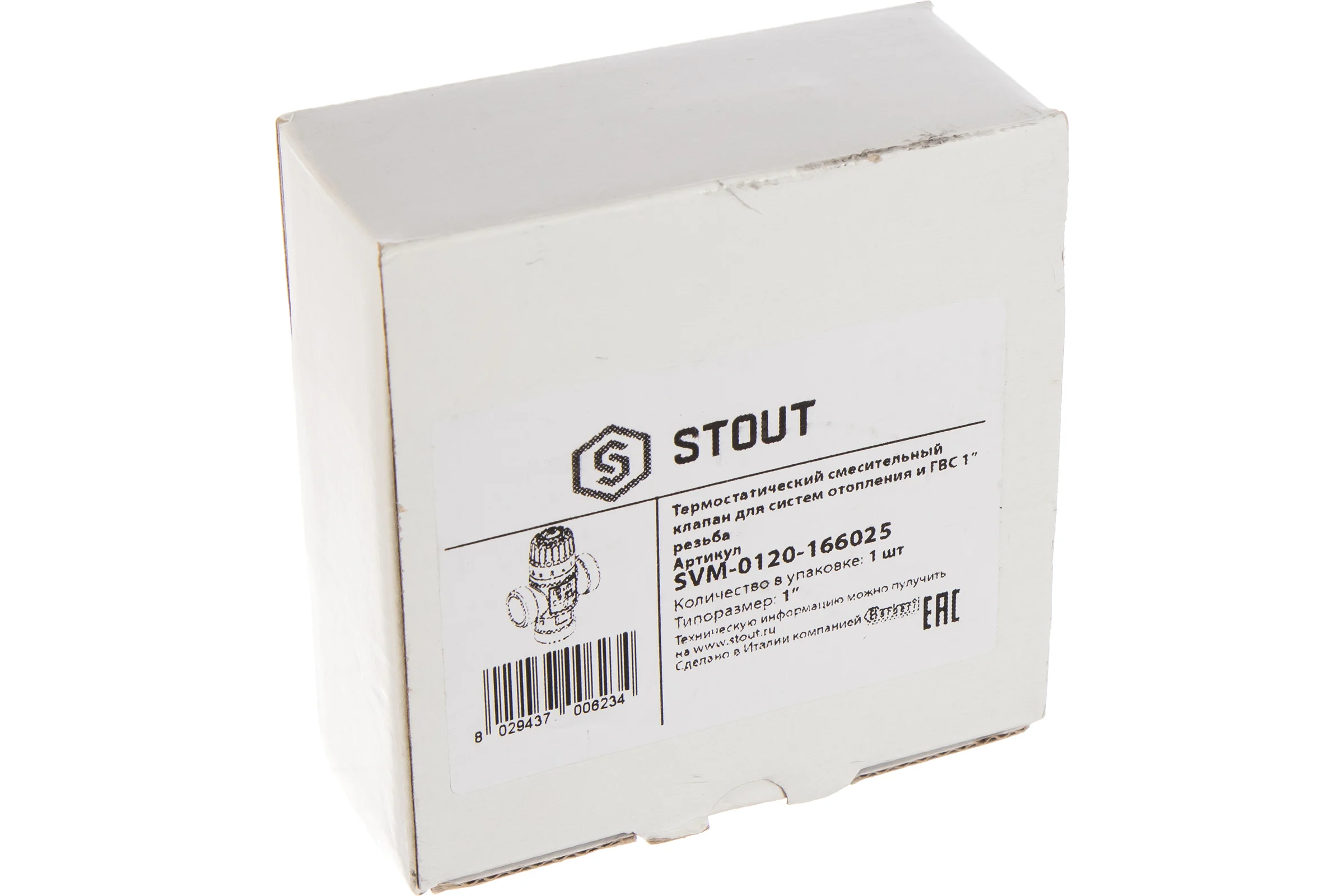 Термостатический смесительный клапан STOUT 1 SVM-0120-166025 RG008TIGFKCNQF