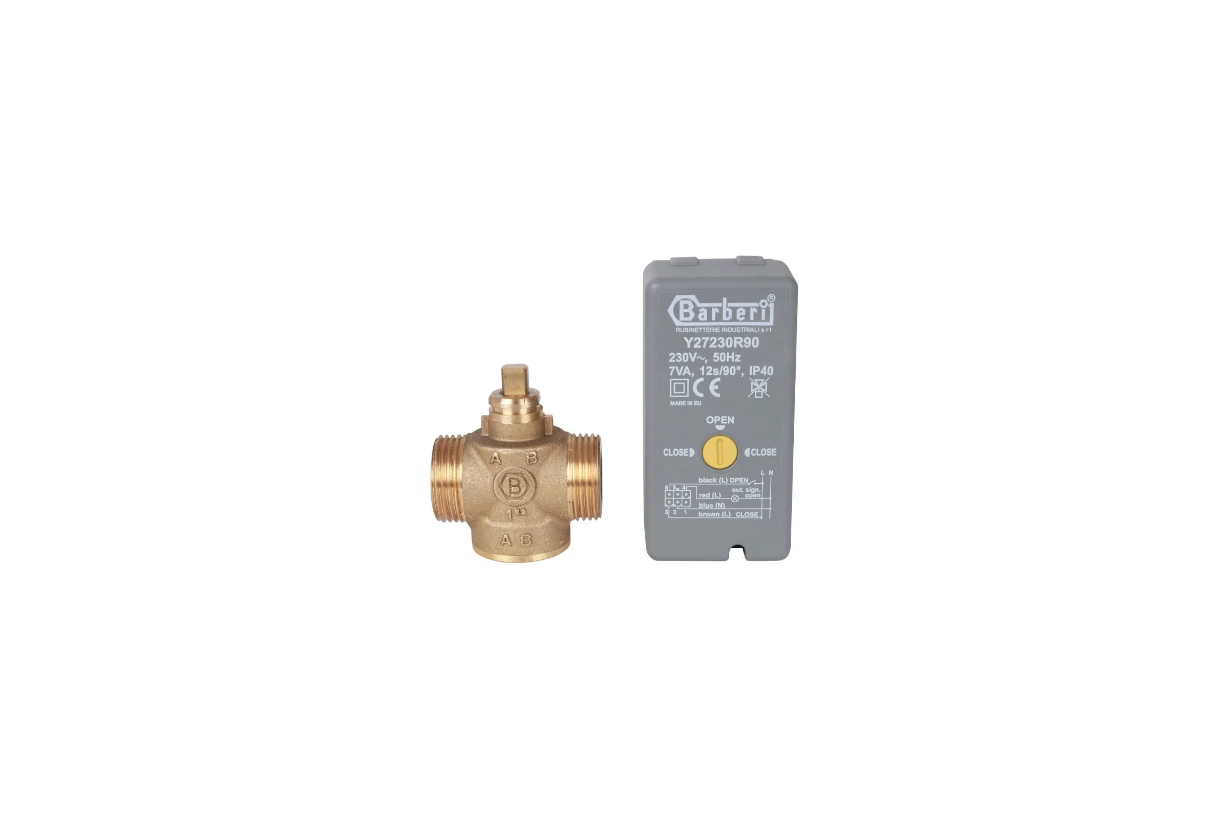 Компактный двухходовой зональный клапан STOUT сервопривод 230V НР 1 SVM-0070-200125 RG008TIK55A7D8