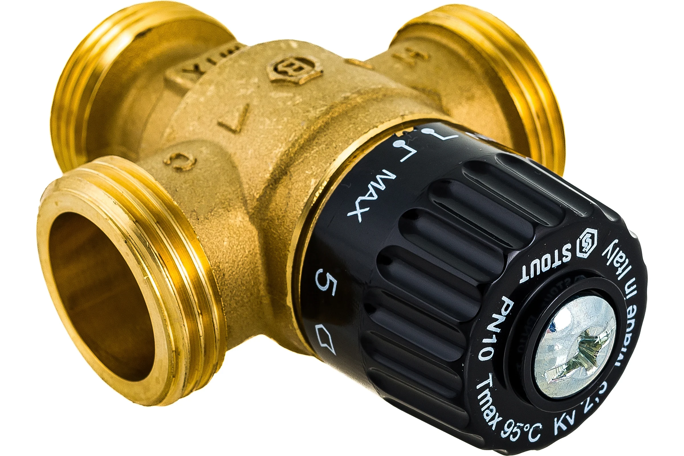 Термостатический смесительный клапан STOUT 1 НР, 30-65°С, KV 2.3 SVM-0125-236525 RG008TIGH6N45M