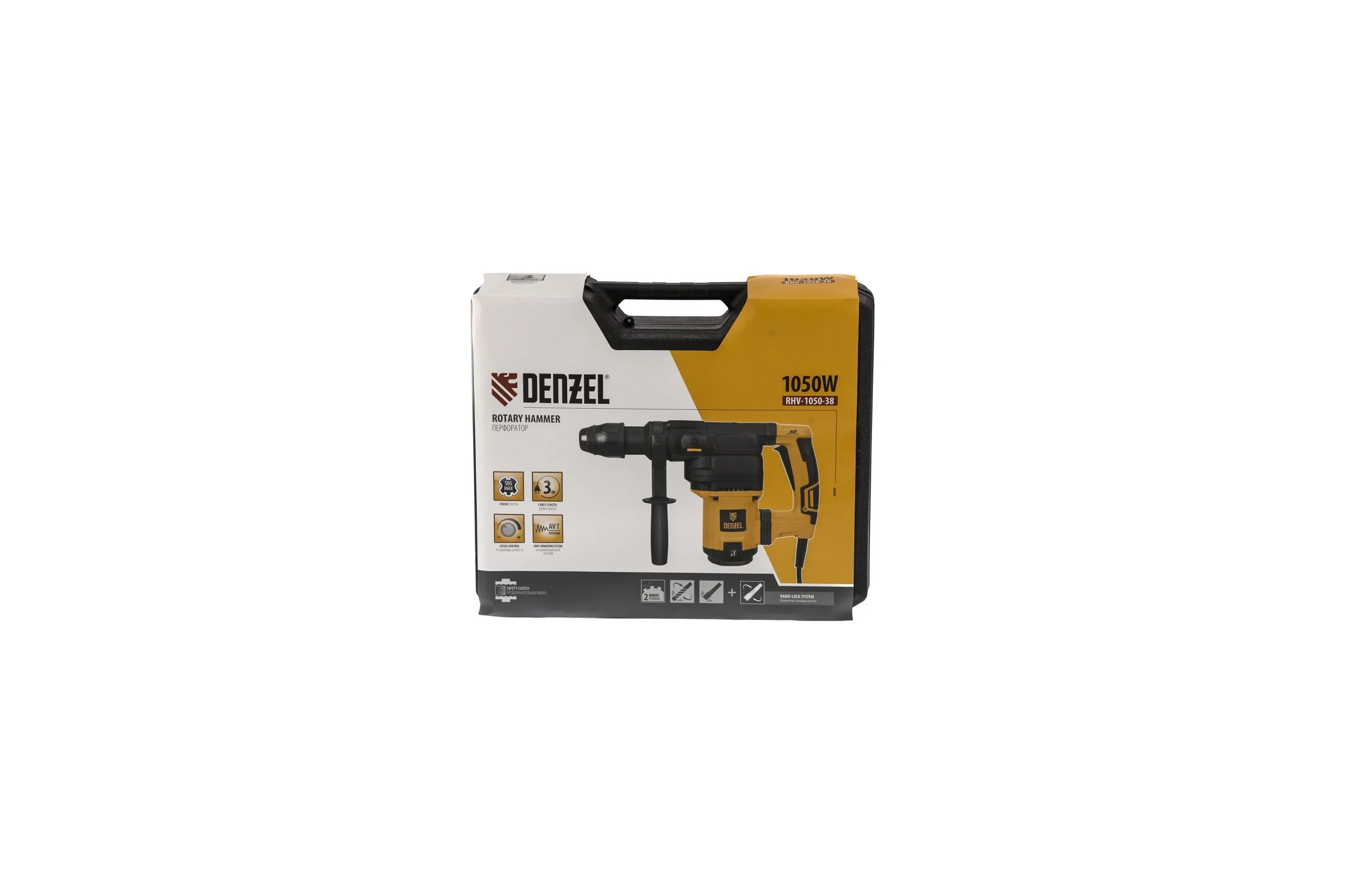 Электрический перфоратор DENZEL RHV-1050-38-max 26620