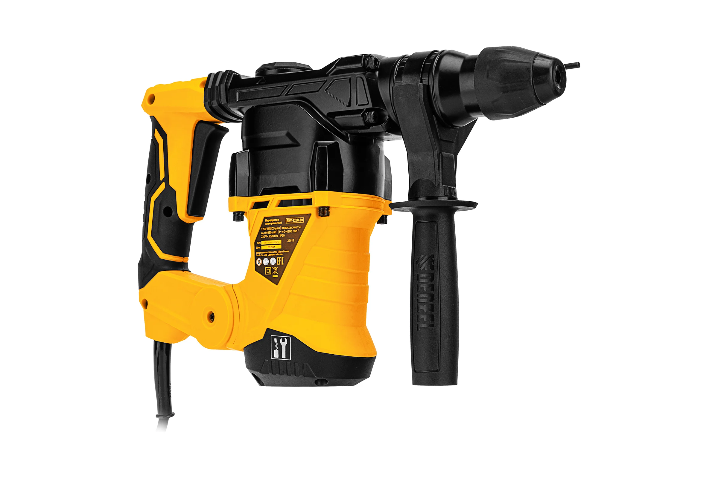 Электрический перфоратор DENZEL RHV-1250-30 26612