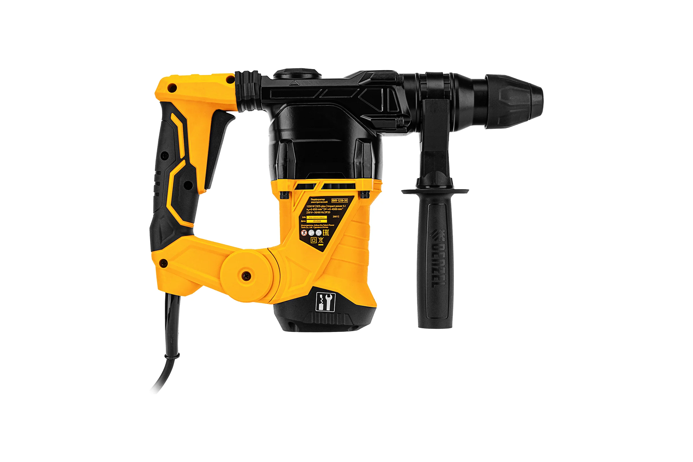 Электрический перфоратор DENZEL RHV-1250-30 26612