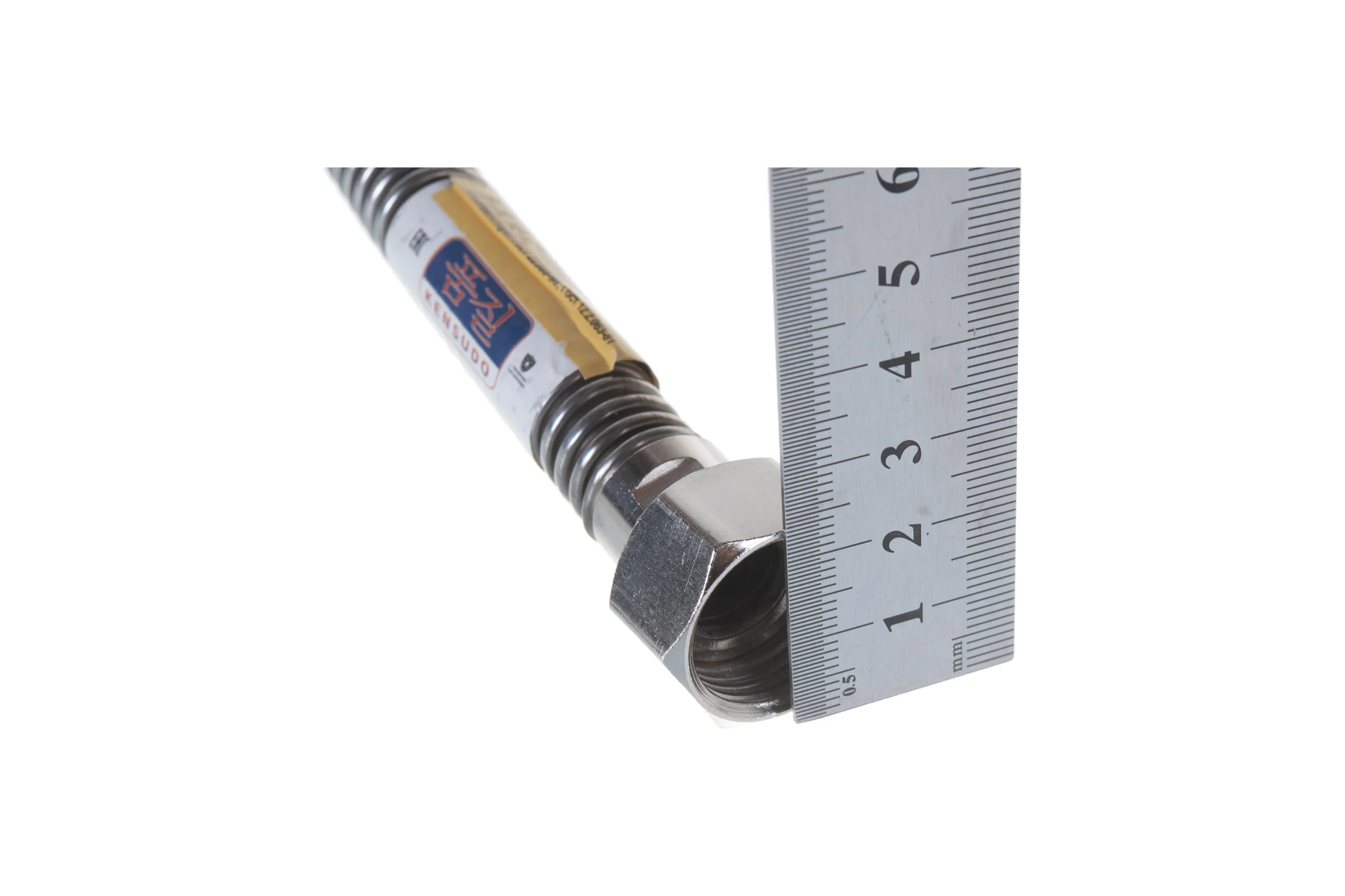Сильфонная подводка для газа Kensudo 1/2", 500 см, внутренняя/внутренняя 26737