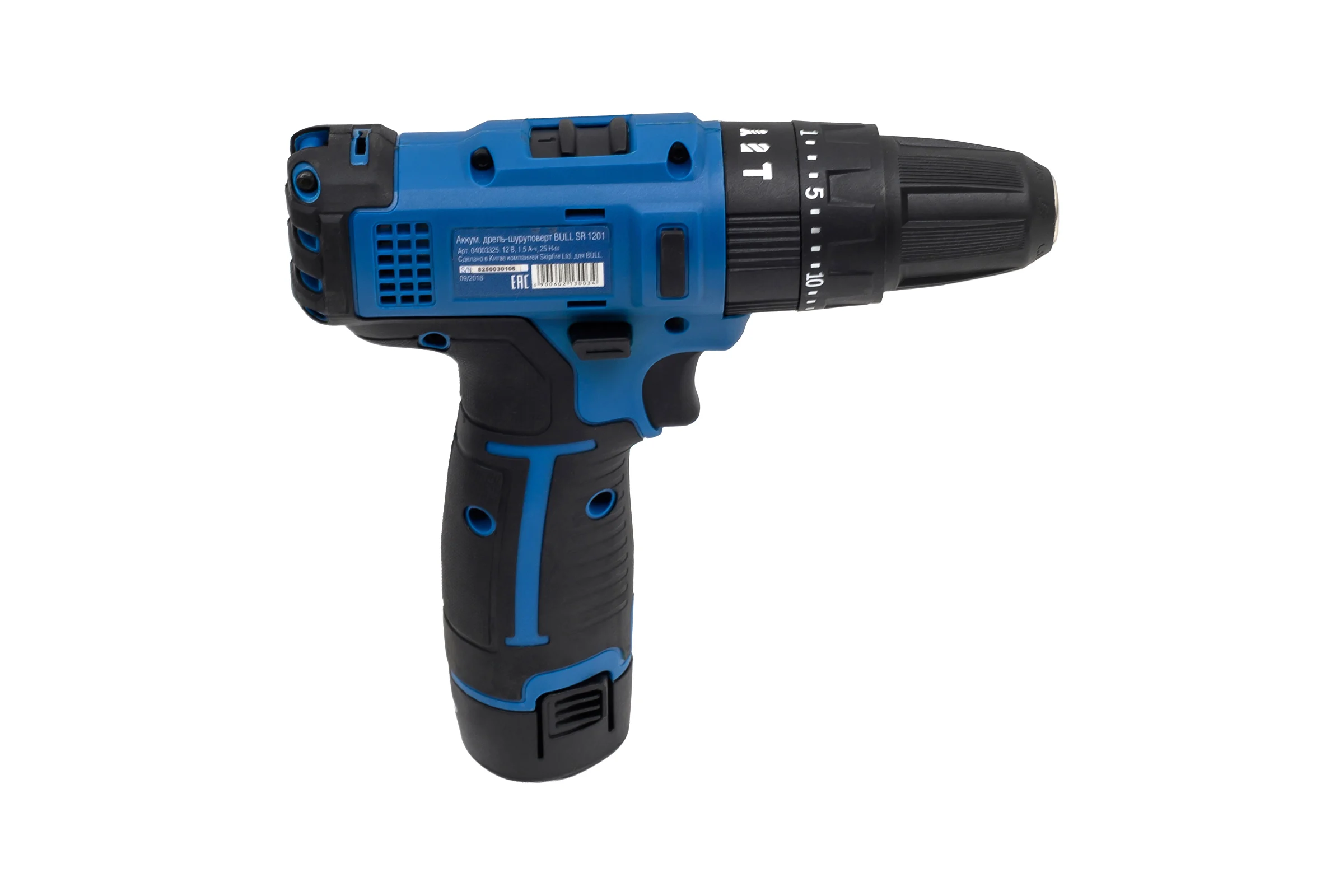 Аккумуляторная дрель-шуруповерт BULL SR 1202 в чемодане 329009
