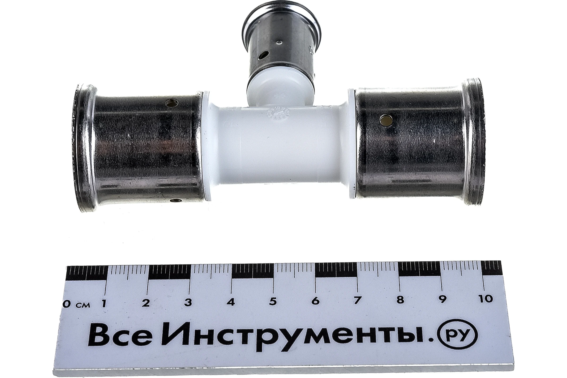 Переходный тройник HENCO уменьшенный в центре, ПВДФ, пресс, 26x16x26, 10PKW-261626