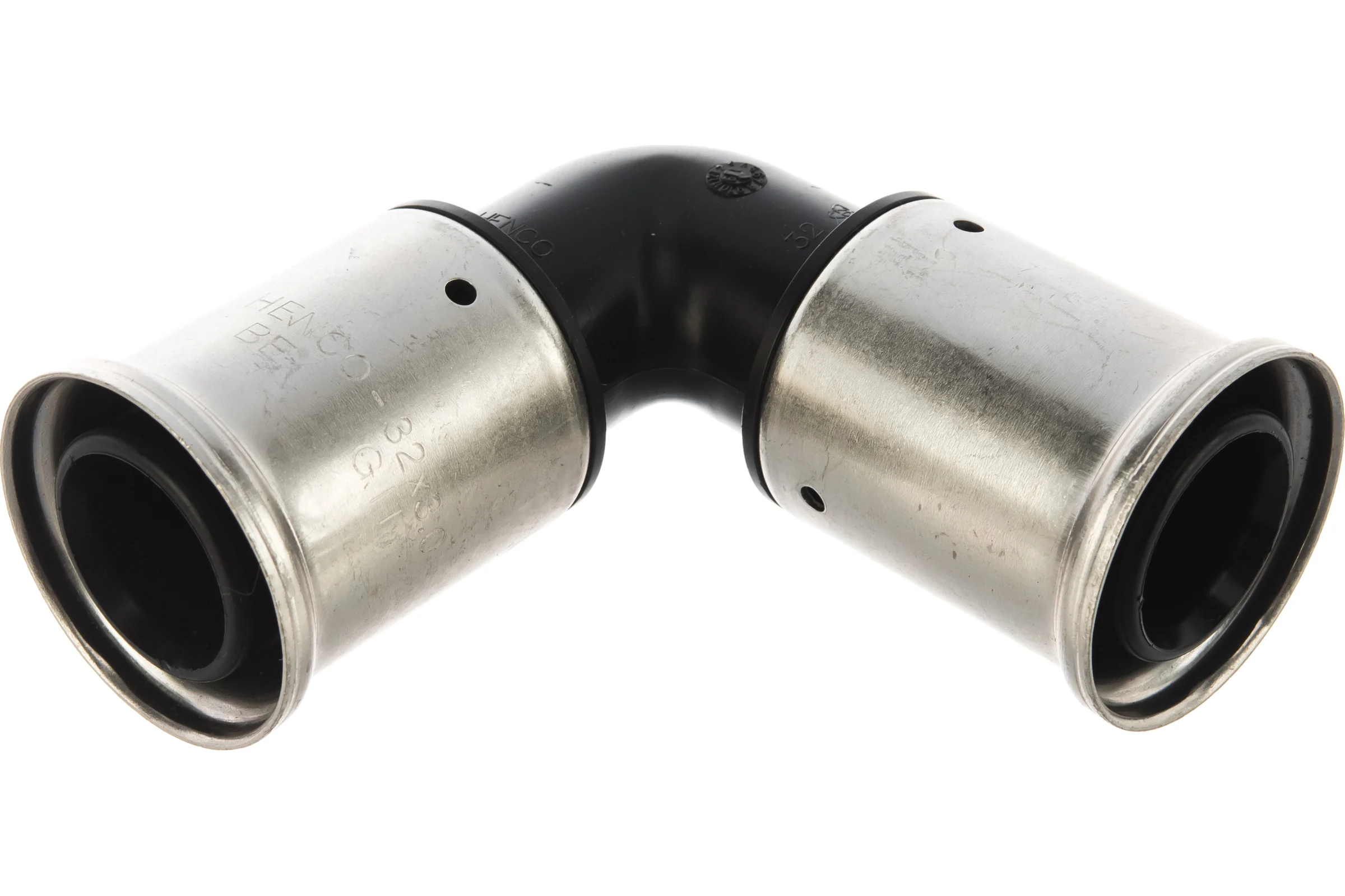 Угольник HENCO 90, ПВДФ пресс, 32x32, 1PK-3232
