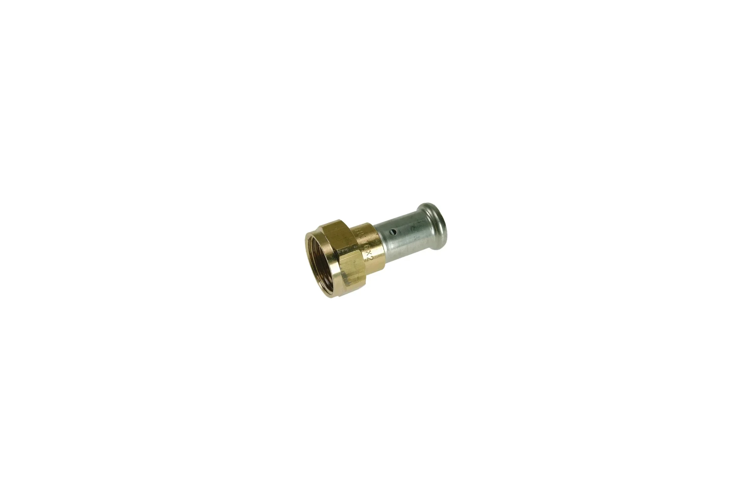 Муфта-пресс HENCO накидная гайка, плоское уплотнение, латунь, 16x1/2, 26P-16Z04