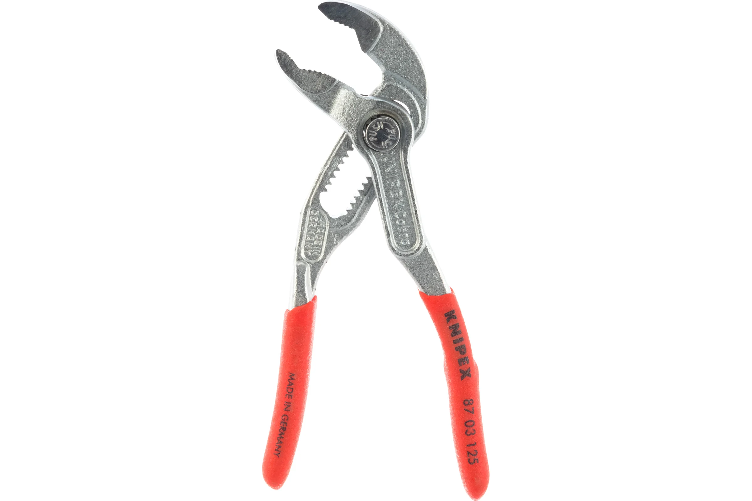 Переставные клещи с фиксатором KNIPEX COBRA 25 мм (1"), L-125 мм, хром, 1-к ручки KN-8703125