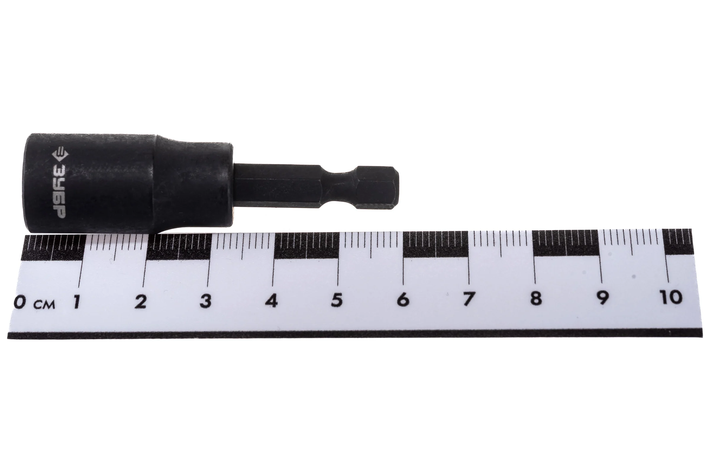 Удлиненная бита ПРОФИ с торцовой головкой Зубр, хвостовик E 1/4", 10 мм 26377-10