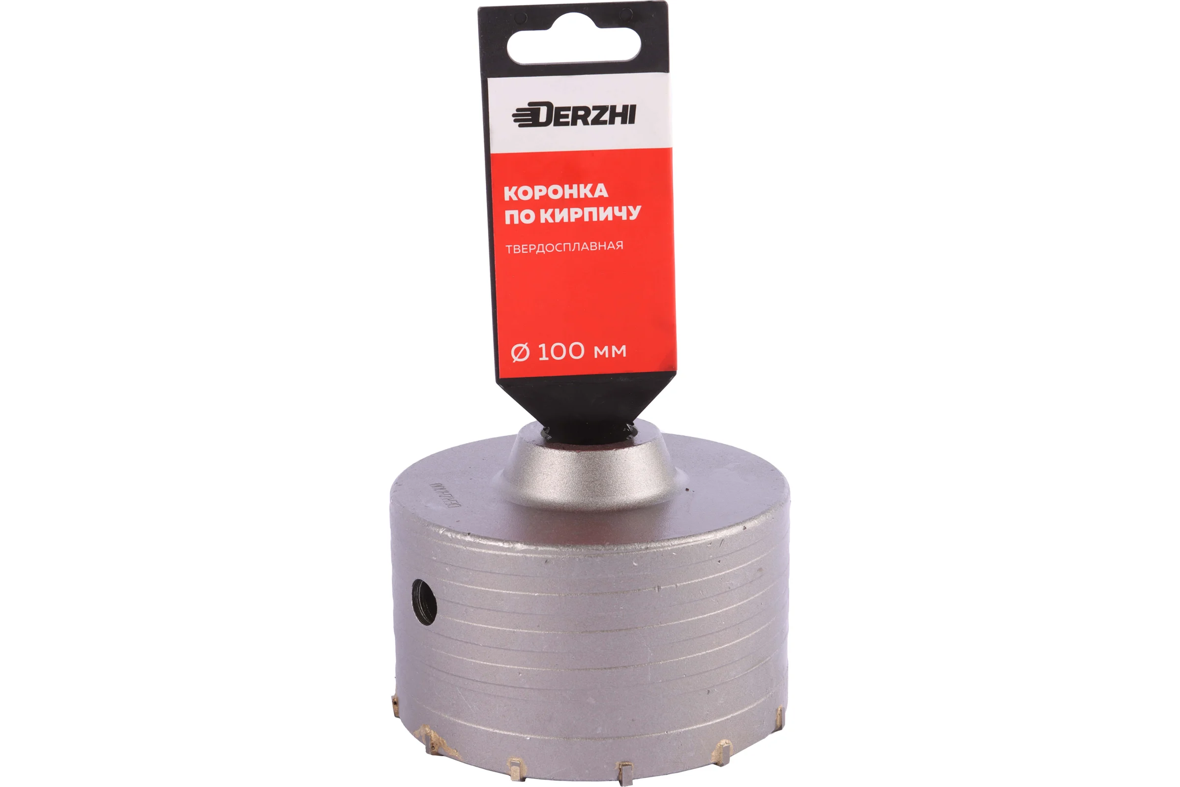 Коронка по кирпичу, камню, бетону для перфоратора 100 мм, М22, SDS-plus DERZHI 8306-014