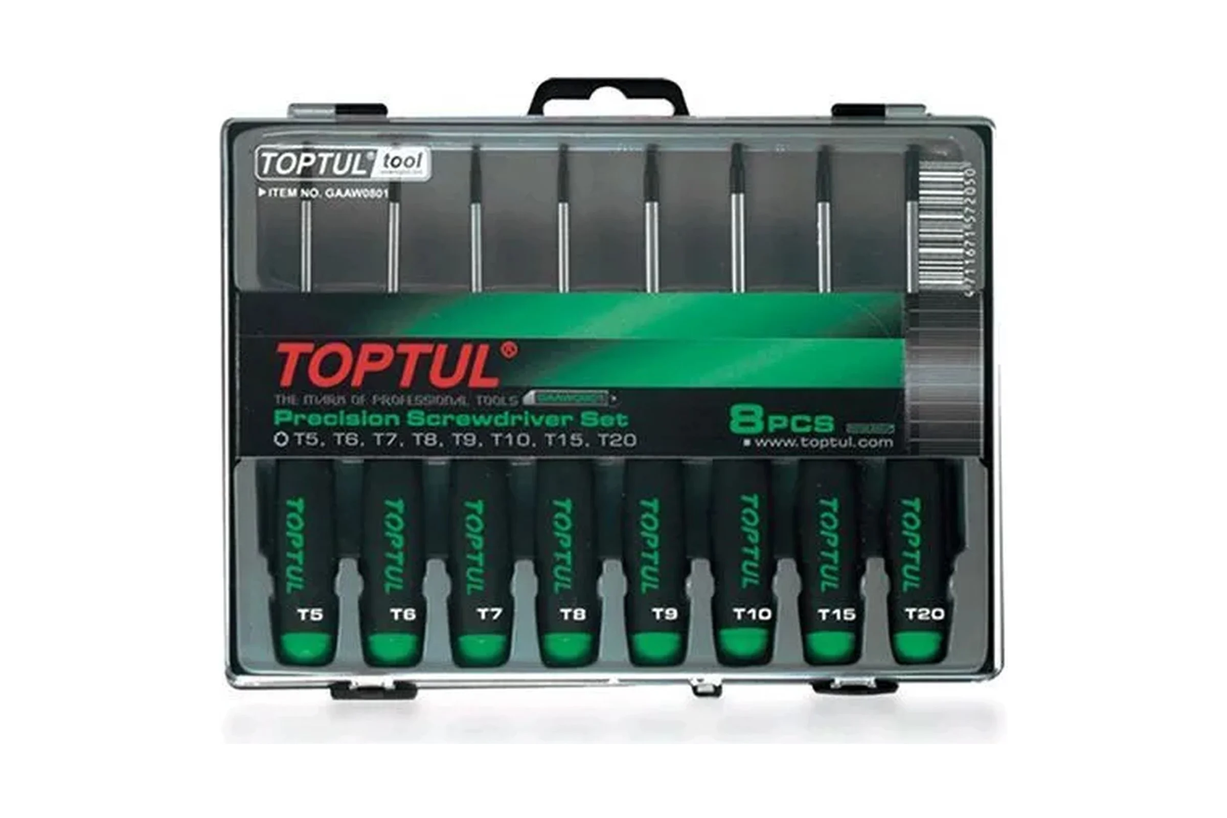 Набор отверток для точных работ TOPTUL TORX T5-T20 8 шт. GAAW0801