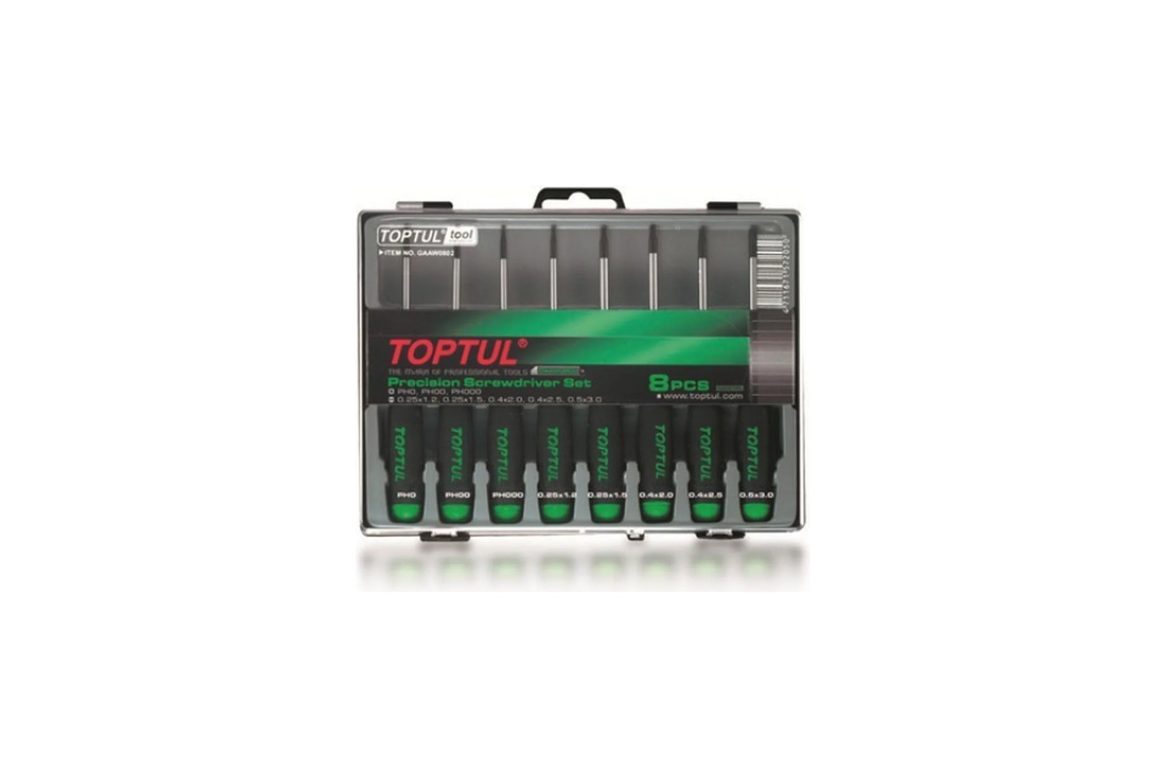 Набор отверток для точных работ TOPTUL SL, PH 8 шт. GAAW0802