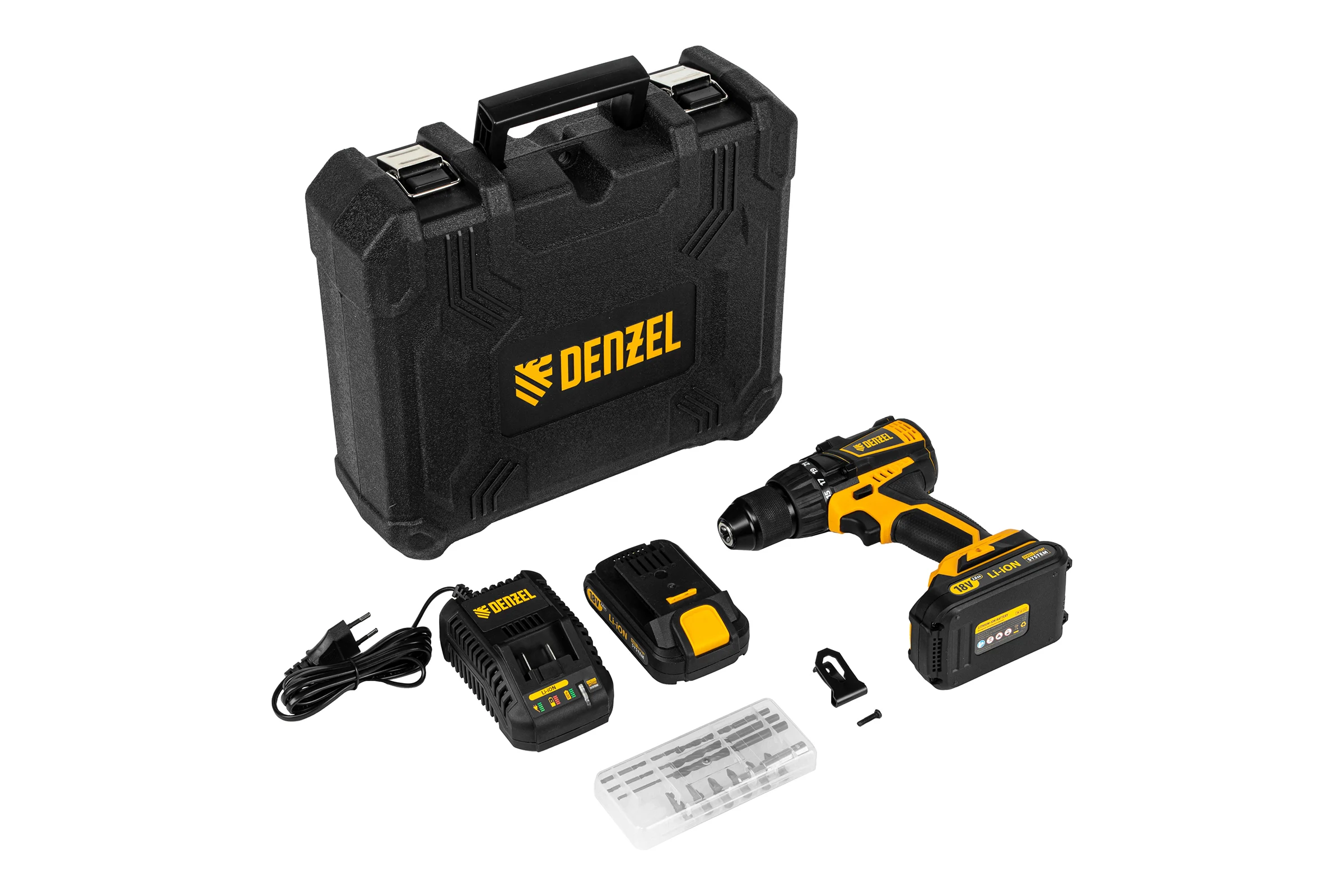 Аккумуляторная бесщеточная дрель-шуруповерт DENZEL BLDL-IB-18-02 26121