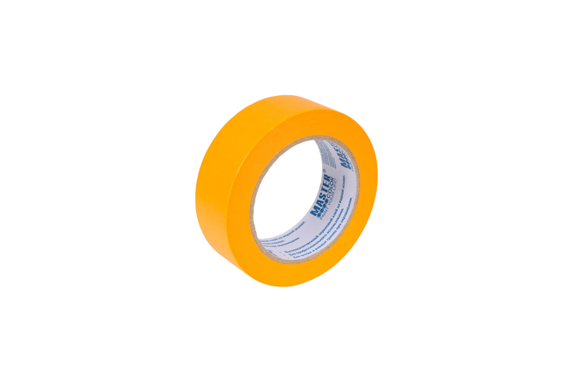 Малярная лента MASTER COLOR золотистая, рисовая бумага, термостойкая до 120C, 36 мм х 50 м 30-6126