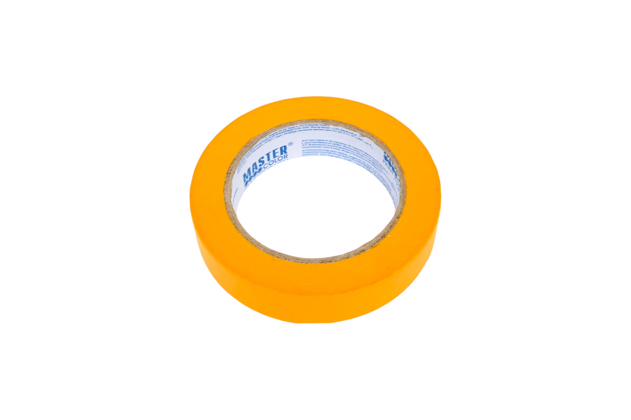 Малярная лента MASTER COLOR золотистая, рисовая бумага, термостойкая до 120C, 25 мм х 50 м 30-6125