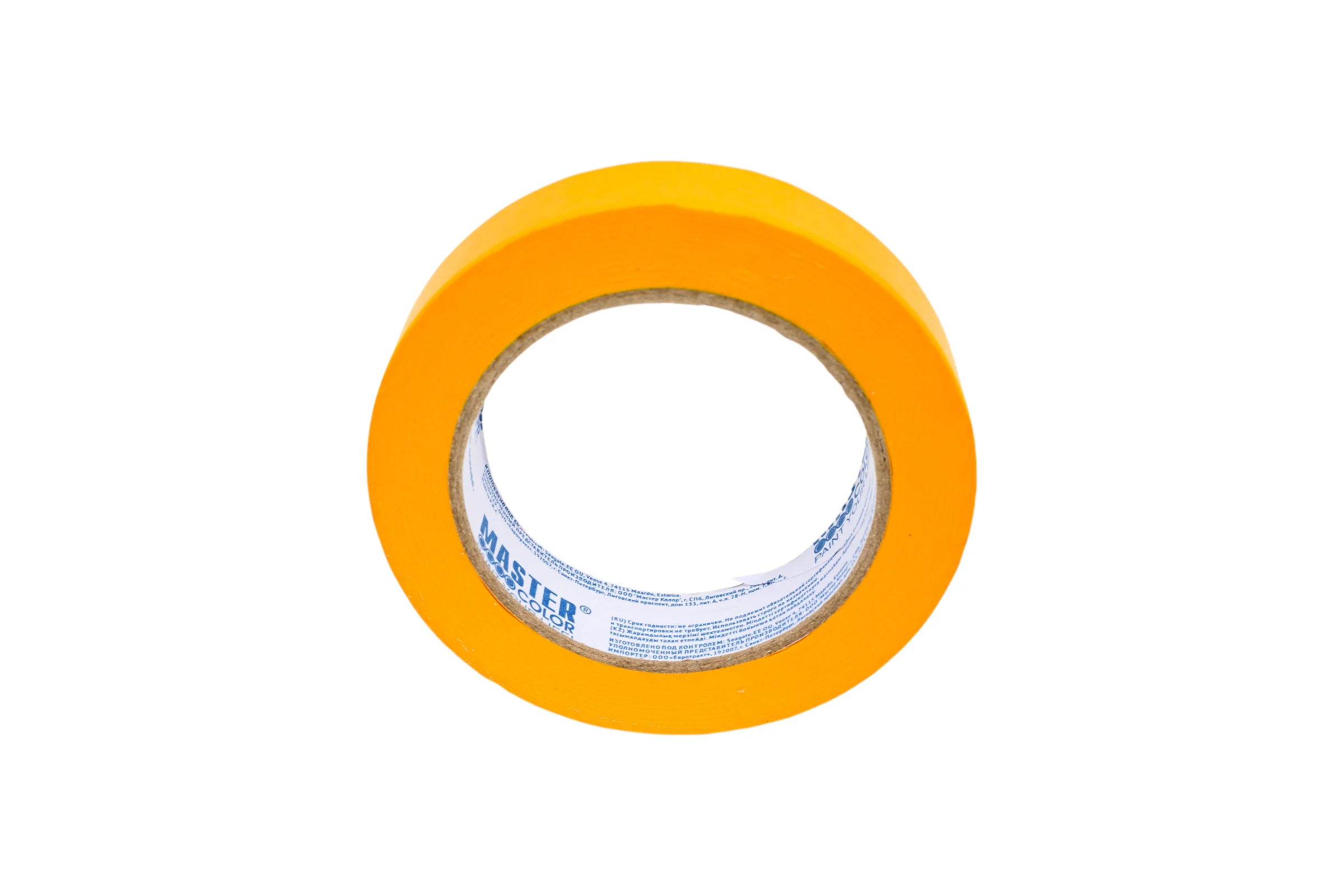 Малярная лента MASTER COLOR золотистая, рисовая бумага, термостойкая до 120C, 25 мм х 50 м 30-6125