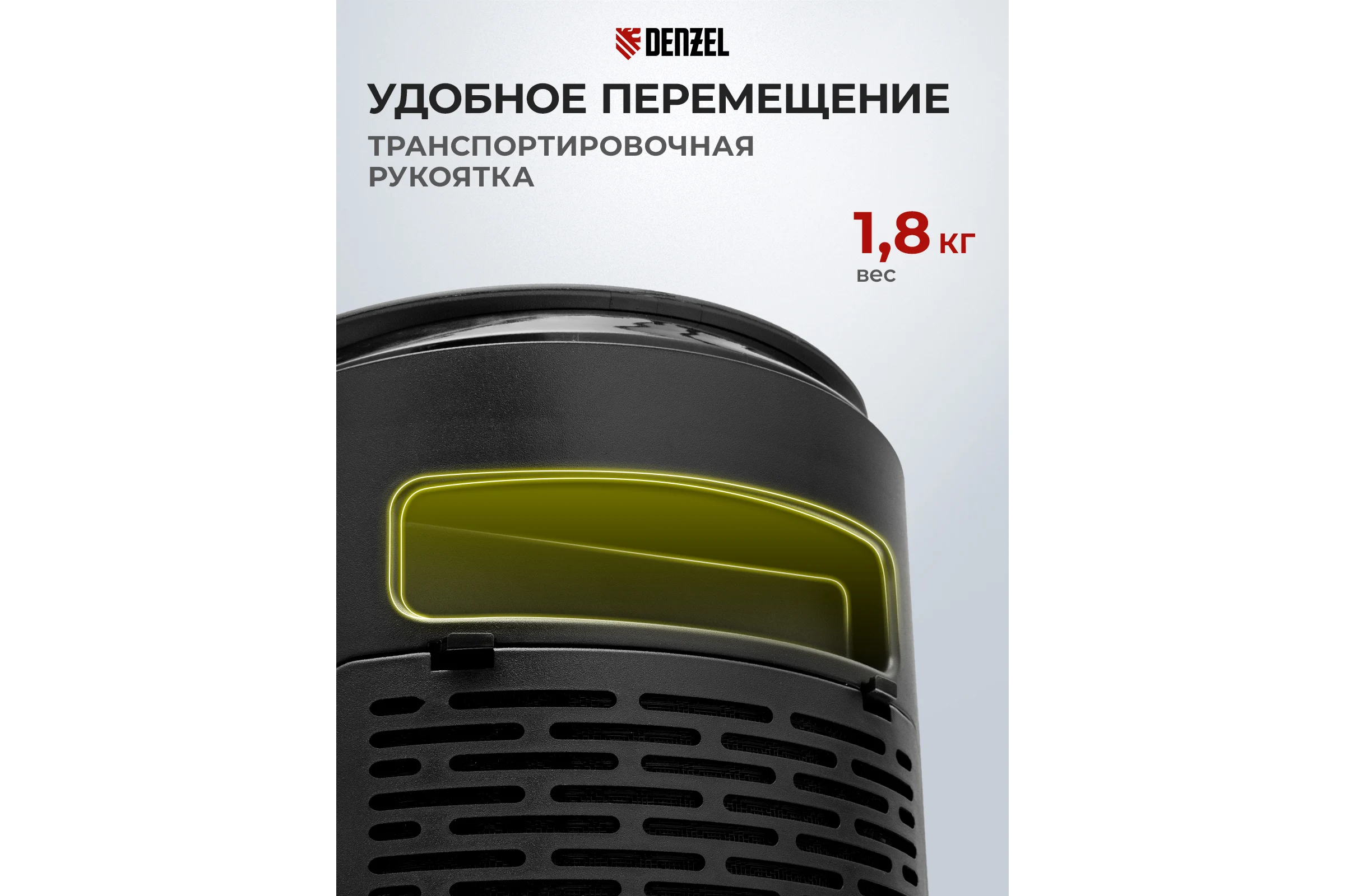 Керамический тепловентилятор Denzel dtfc-2000x, 2 кВт, wi-fi, пульт, динамик, вращение, 3 режима 96426