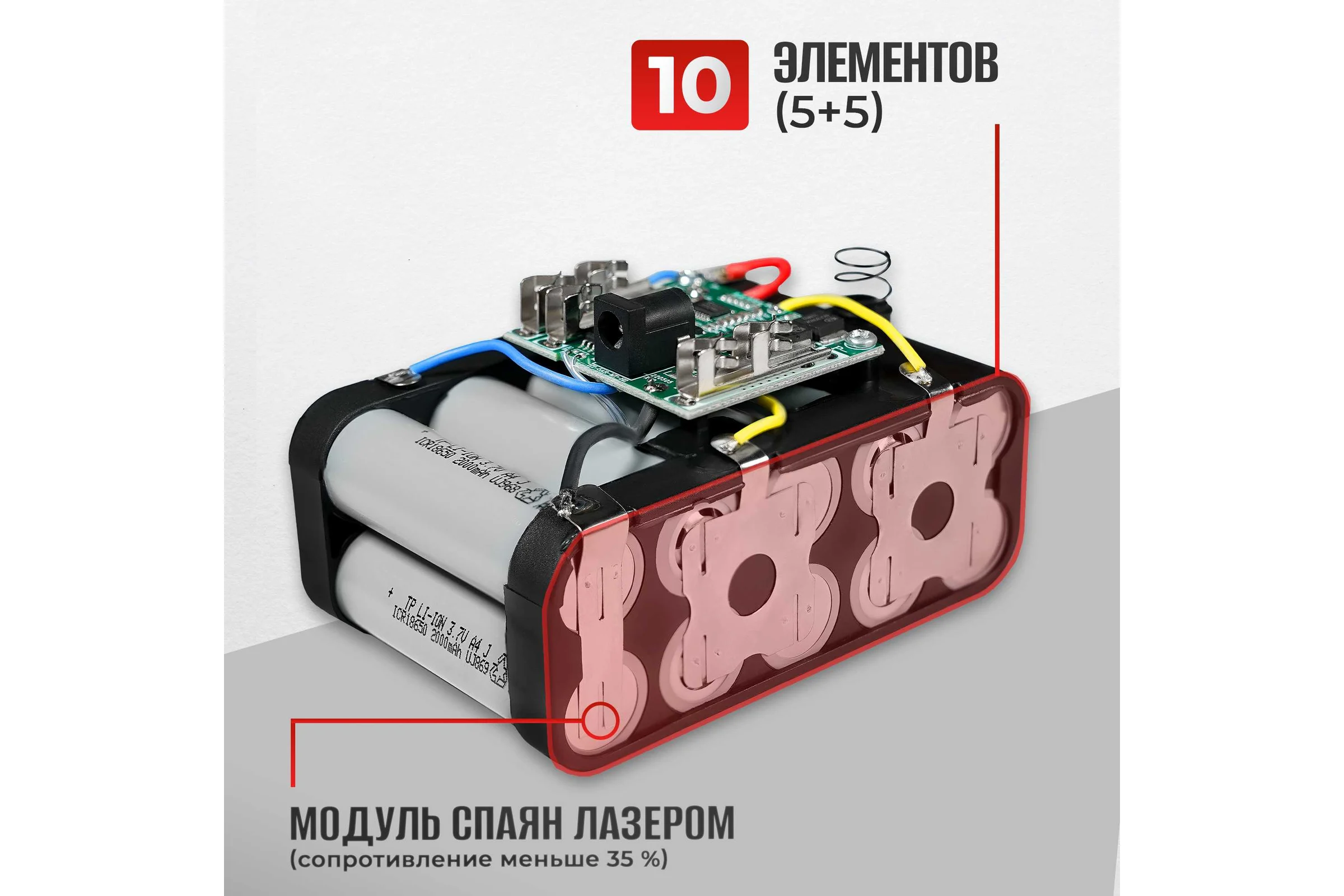 Аккумуляторная батарея Electrolite для шуруповерта, болгарки ушм, дрели, акб для электроинструмента, pride bl 2140 EL 21в, 4 ам/ч, литий-ионная 5567