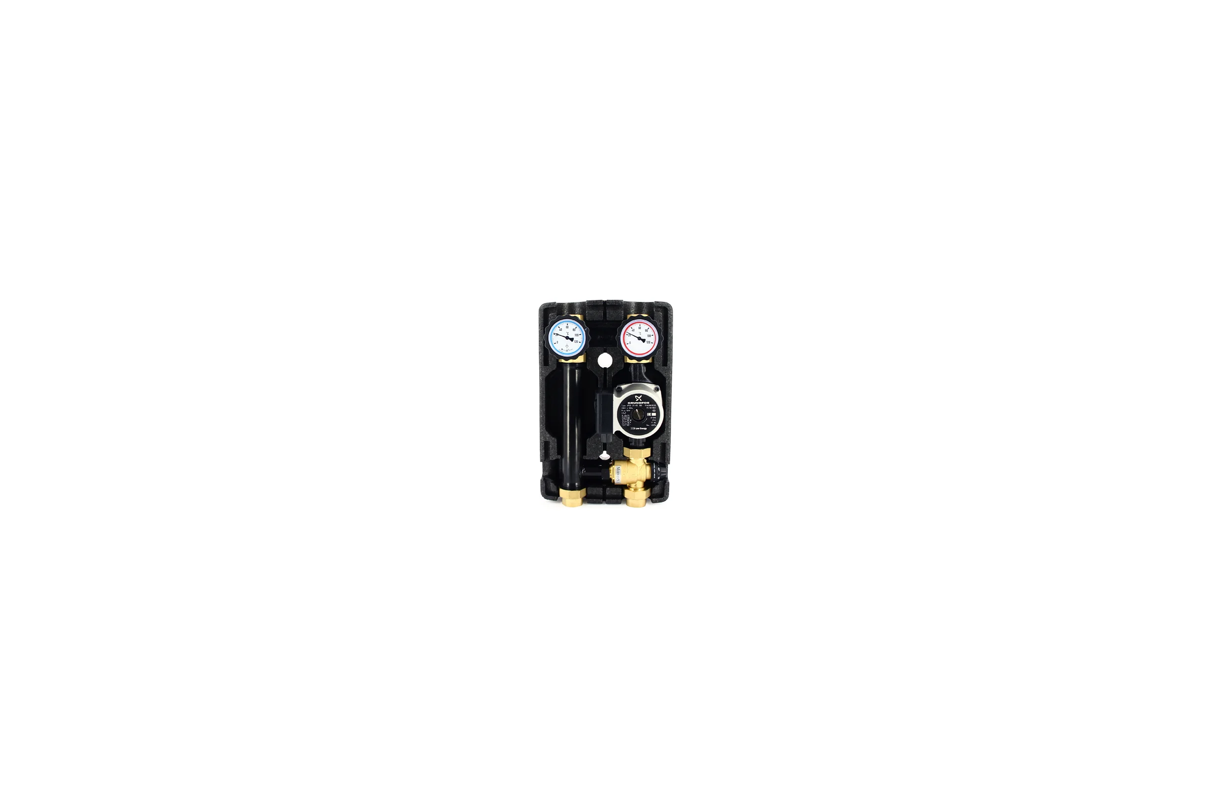 Насосно-смесительная группа Uni-Fitt DN25, с термосмесителем, с Grundfos UPSO 25-65 180, 491G2500