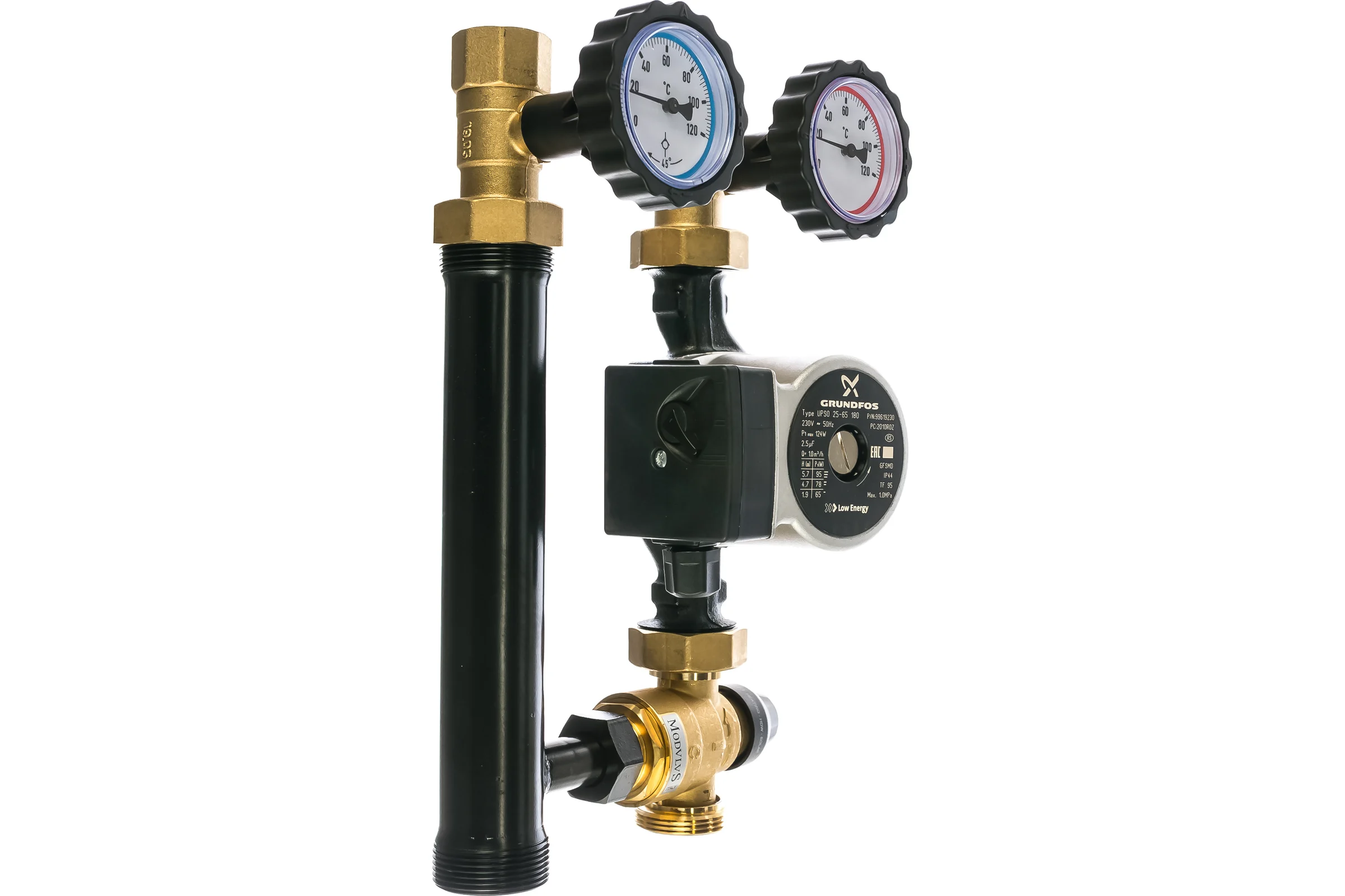 Насосно-смесительная группа Uni-Fitt DN25, с термосмесителем, с Grundfos UPSO 25-65 180, 491G2500