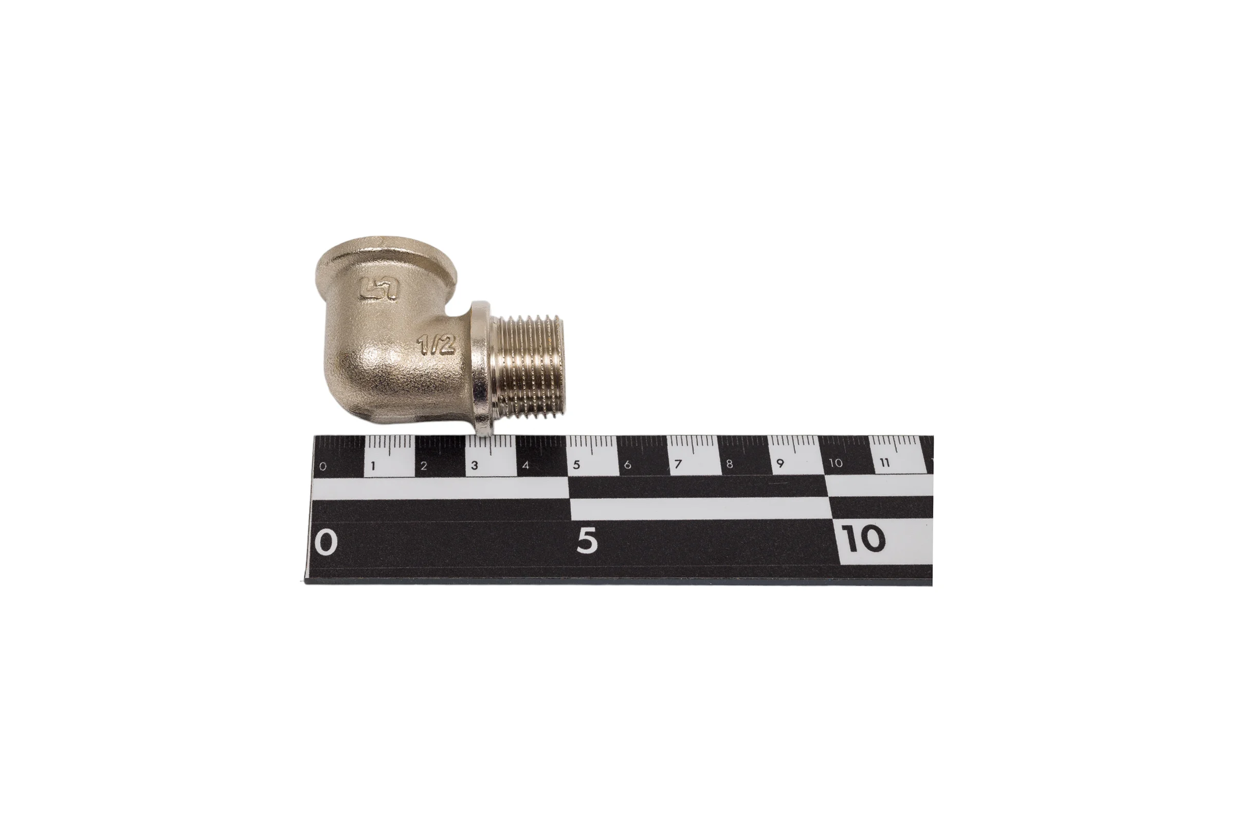 Угол Uni-Fitt НВ 1/2" с упором никелированный 612N2200