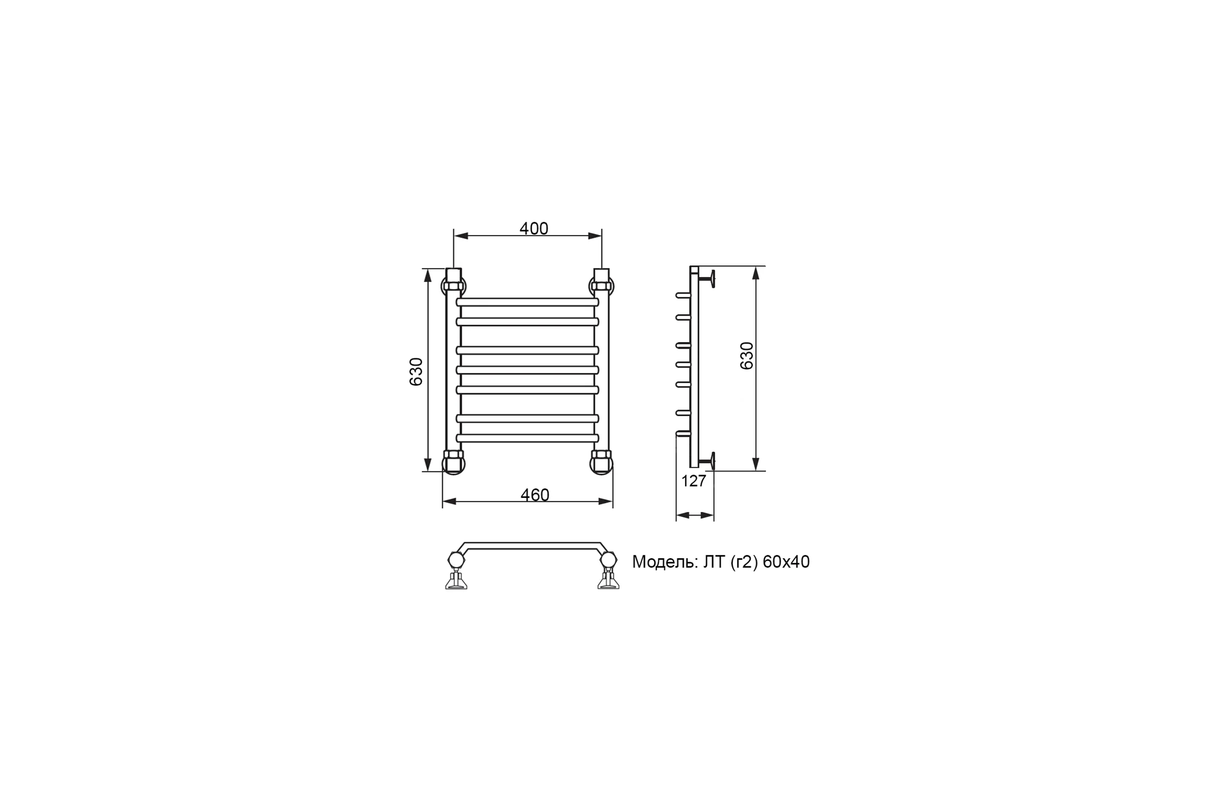 Полотенцесушитель Ника TRAPEZIUM ЛТ Г2 60/40
