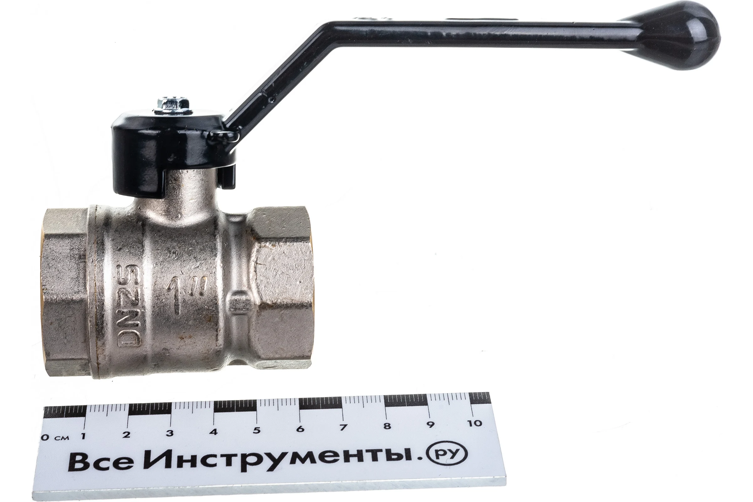 Кран шаровой латунный LD Pride 47.25.В-В.Р Ду 25 Ру 40 рычаг с биркой LD 47.311.25
