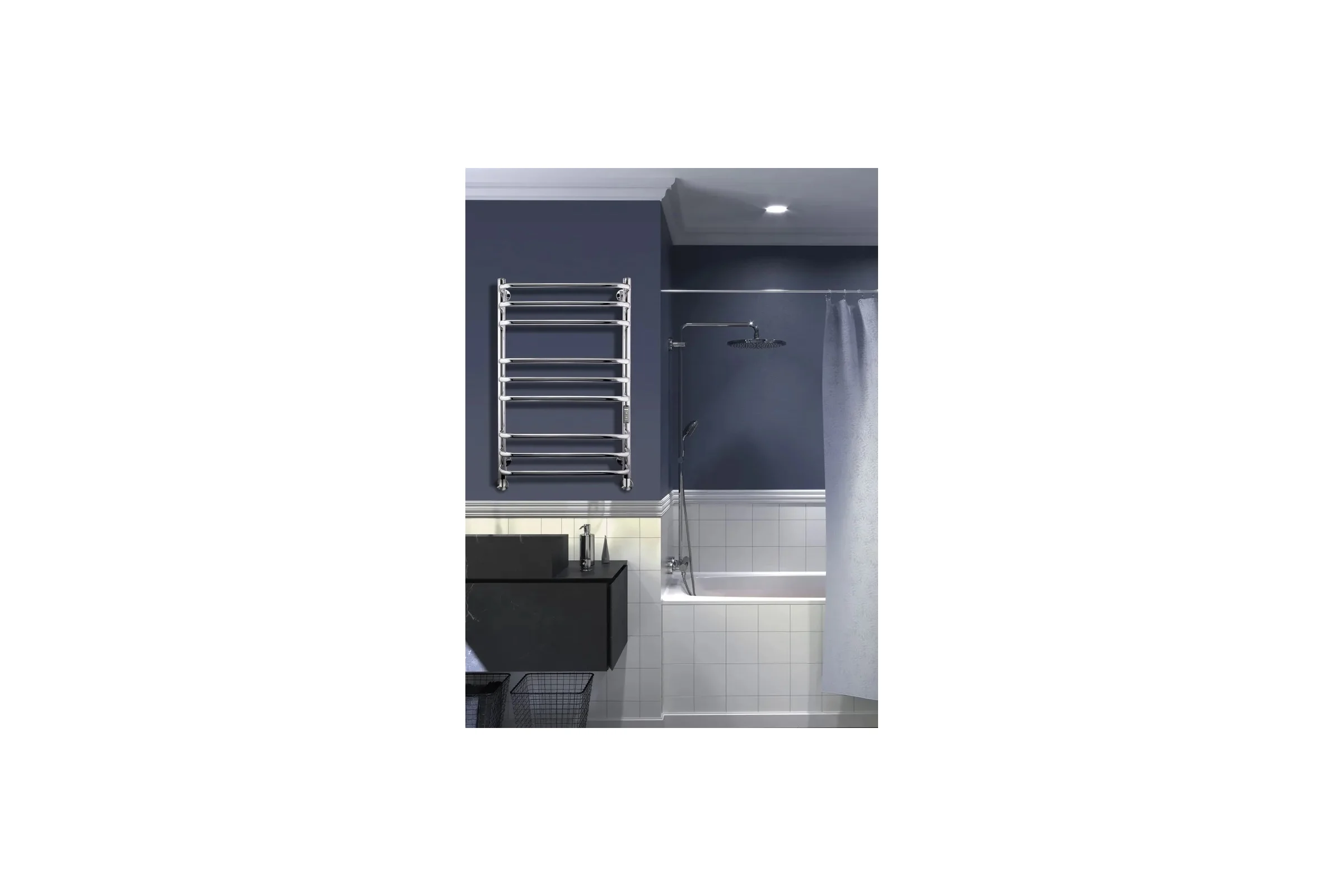 Электрический полотенцесушитель INDIGO Brace Lux б/п electro 80/50 таймер, скр.монтаж, унив.подкл.R/L, полиров. LCBLE80-50Rt
