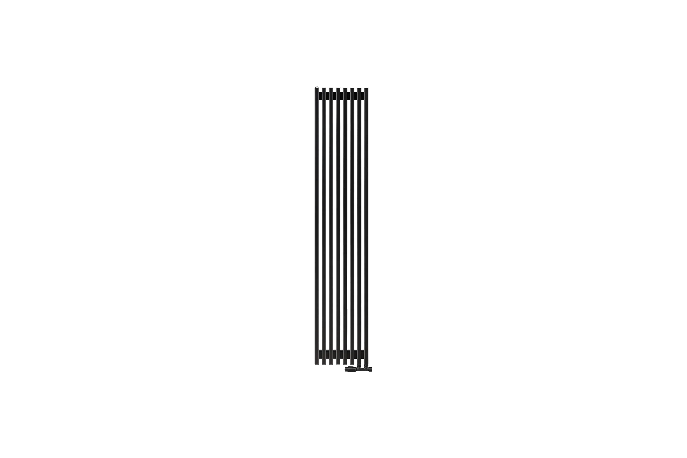 Вертикальный радиатор c нижним подключением, ARBIOLA Compact V 1750-63-08 VR, RAL 9005 матовый черный 257075