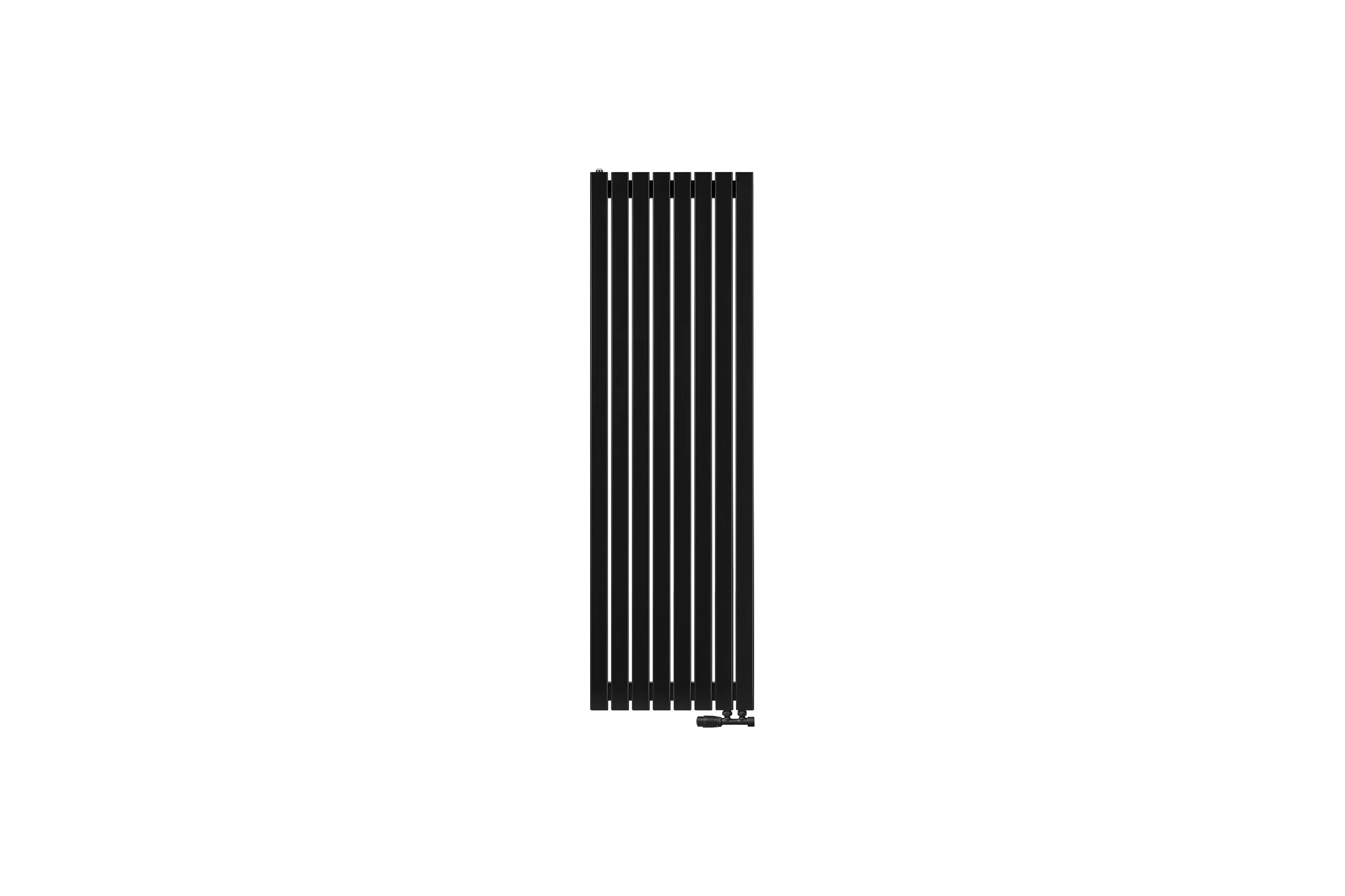 Вертикальный радиатор c нижним подключением, ARBIOLA Liner V 1800-36-08 VR, RAL 9005 матовый черный 254694