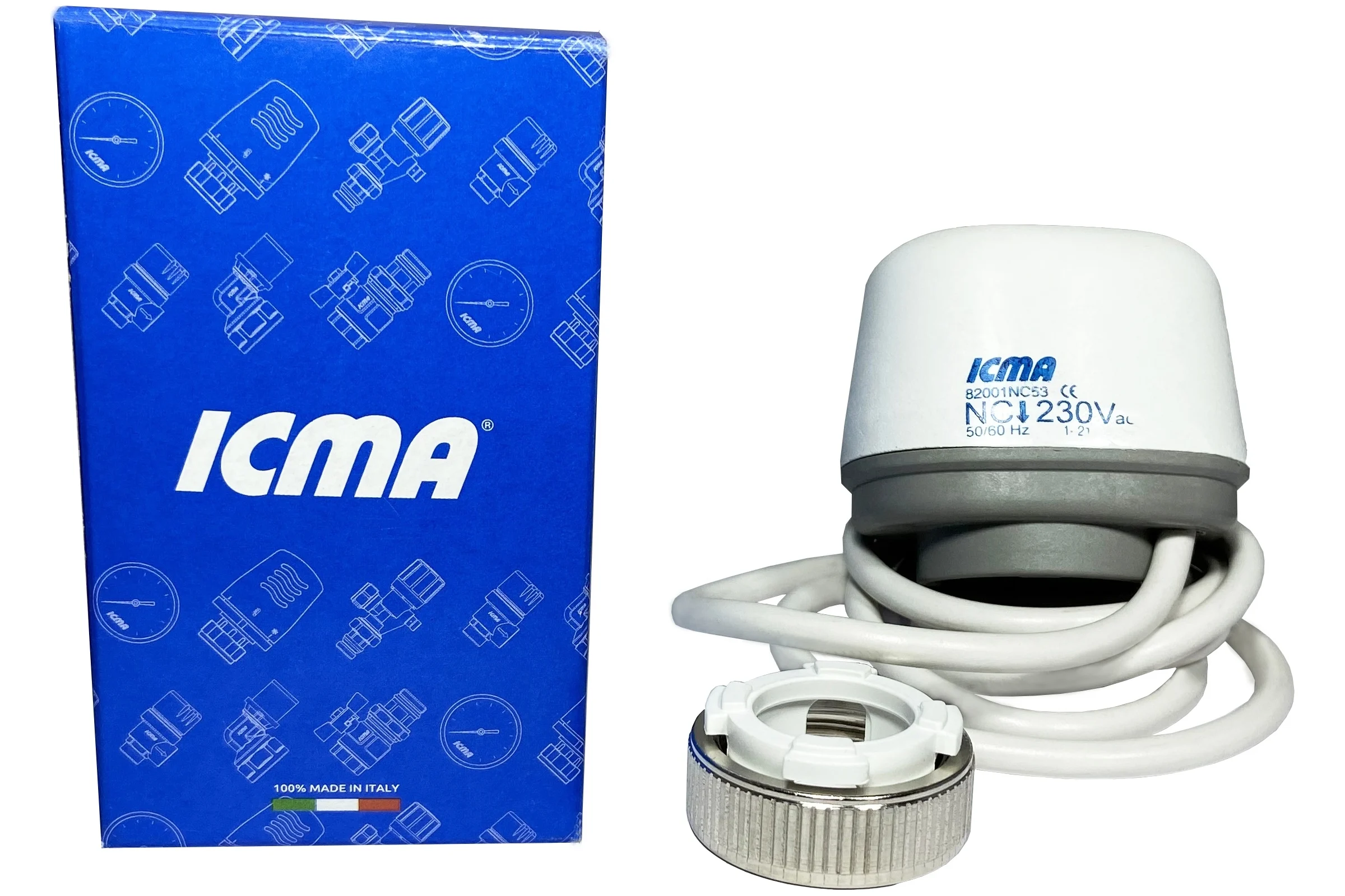 Сервопривод электротермический ICMA S.P.A. «on-off», Норм.Закр., 220В, 30x1.5 980 82980NC53