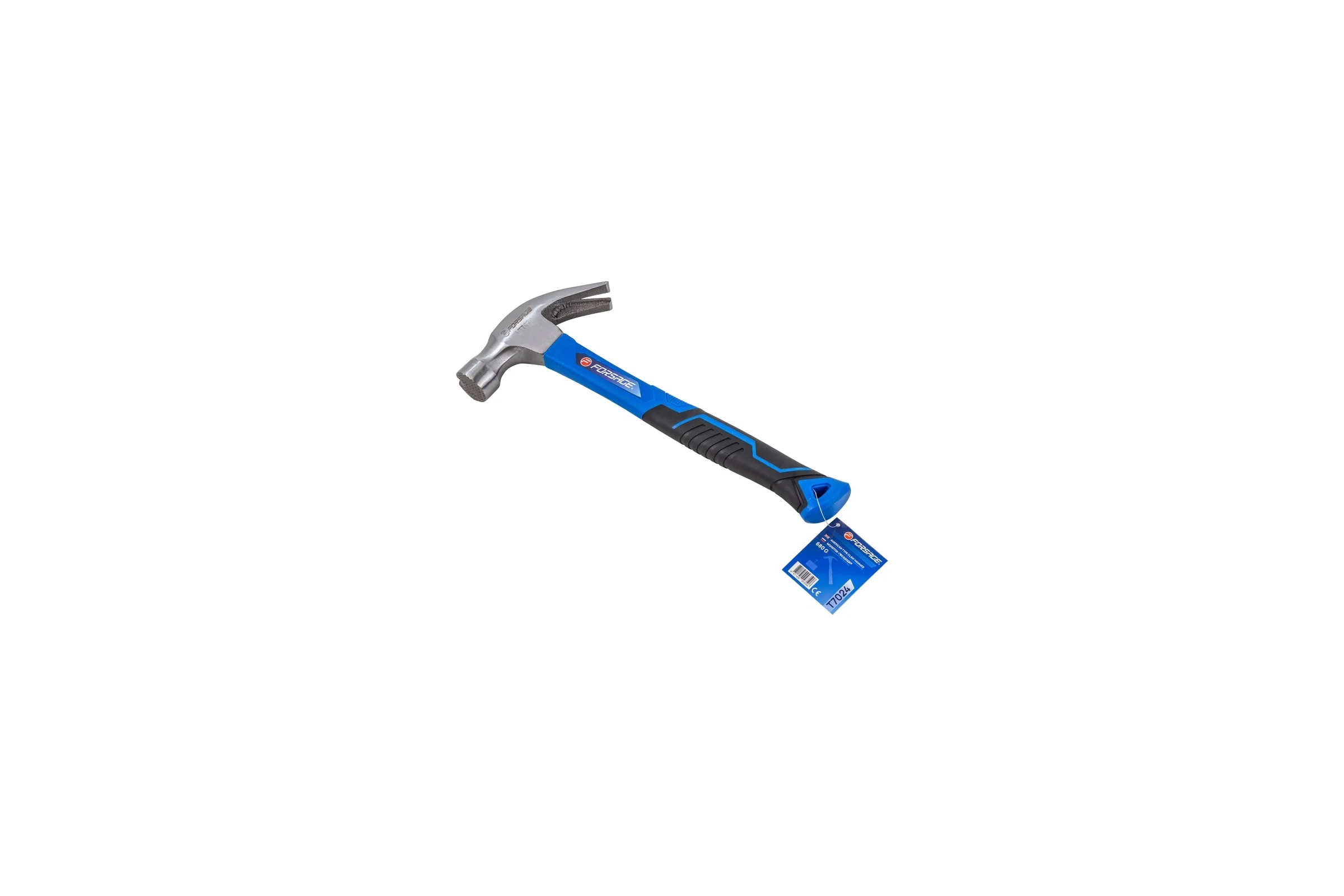 Молоток-гвоздодер с магнитным держателем гвоздя Forsage, 680гр f-t7024 56623 F-T7024(56623)