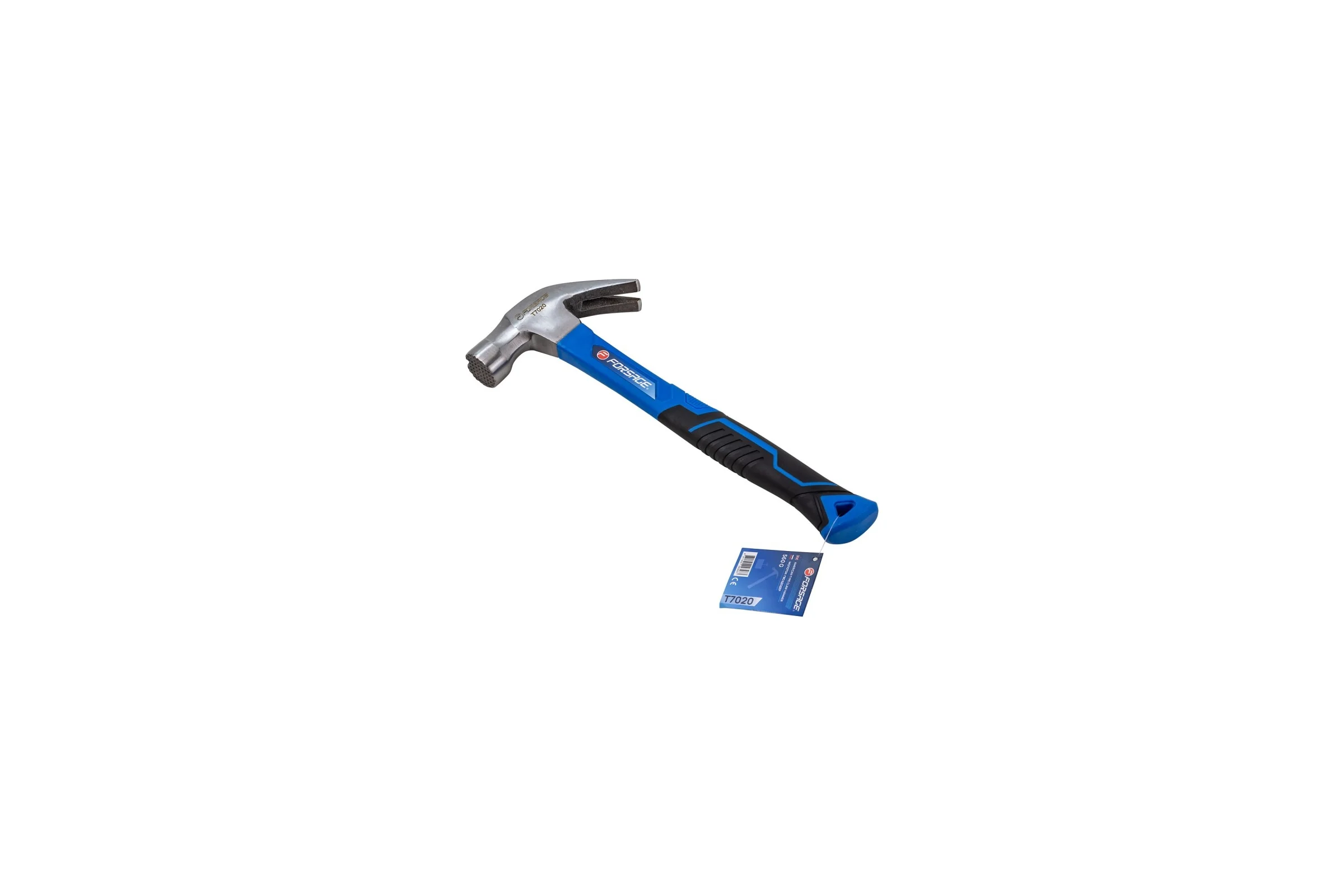Молоток-гвоздодер с магнитным держателем гвоздя Forsage 560гр.  F-T7020(56621)