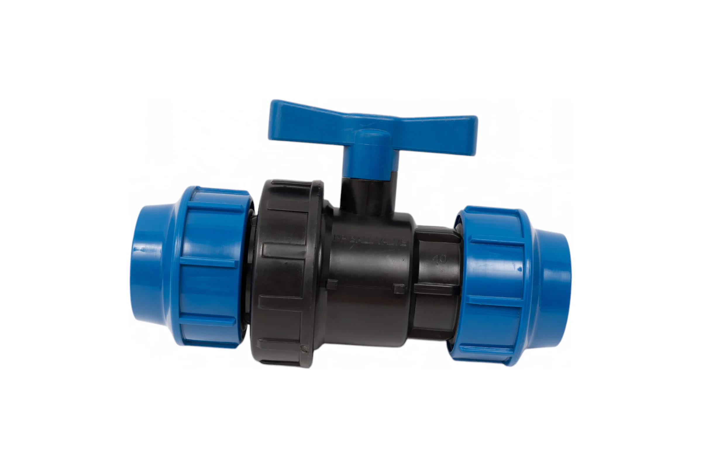 Компрессионный кран для ПЭ труб LAMMIN 40 Lm34101040040