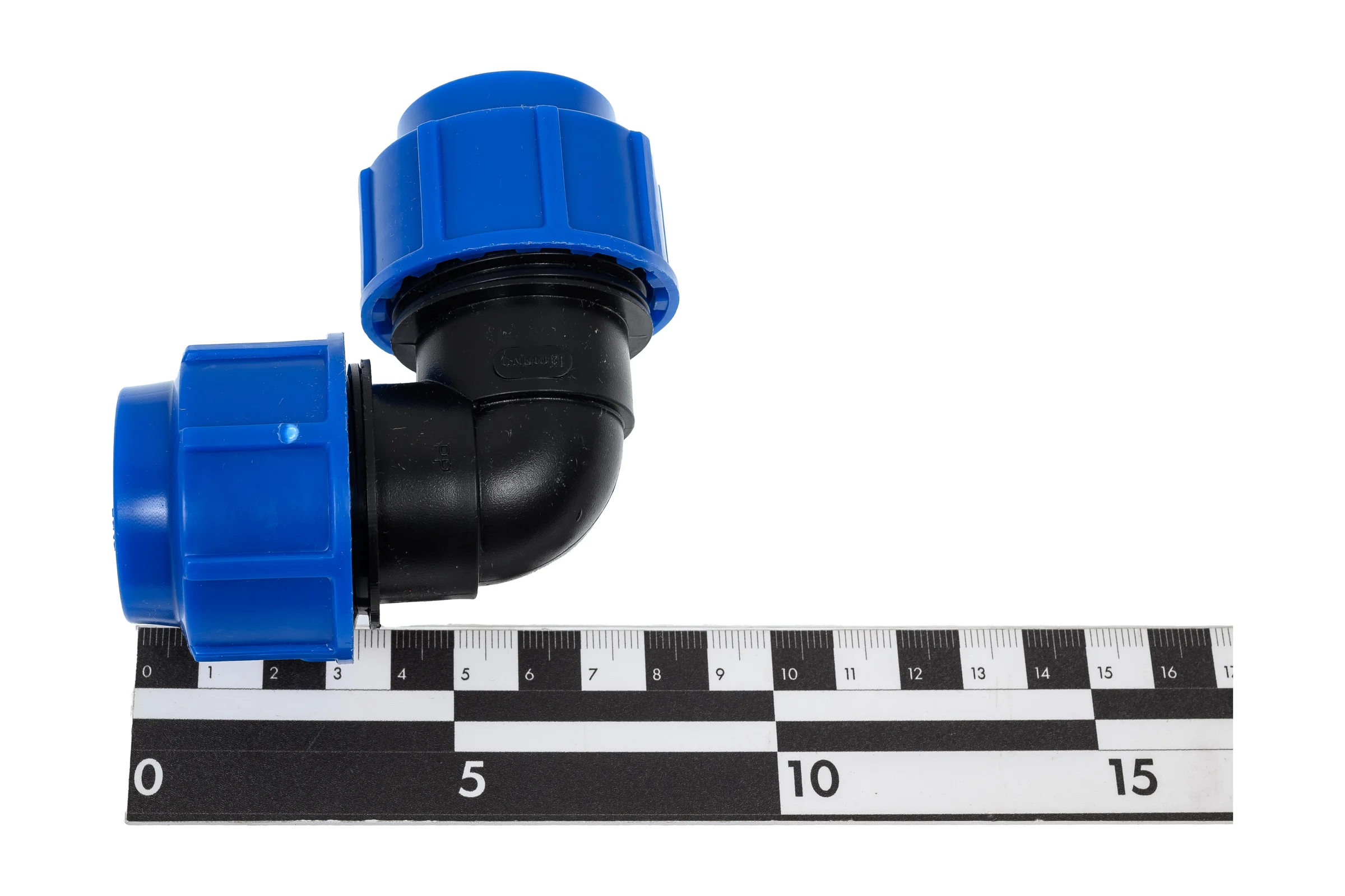 Компрессионный отвод для ПЭ труб LAMMIN 25 Lm34009025025