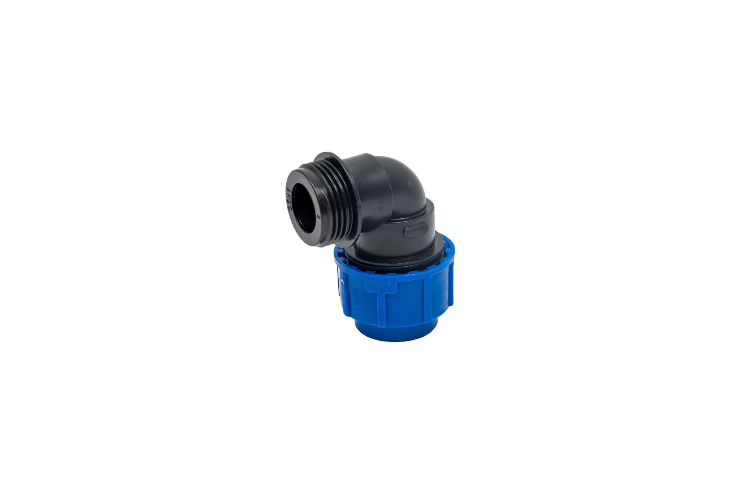 Компрессионный отвод для ПЭ труб LAMMIN нр 25x1" Lm34008025025