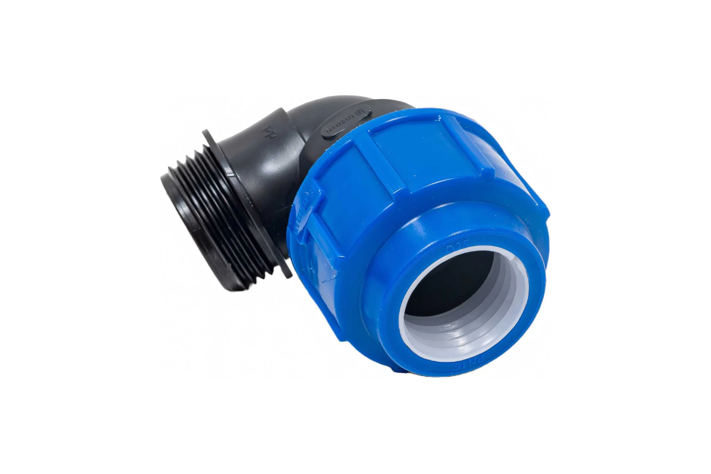 Компрессионный отвод для ПЭ труб LAMMIN нр 25x1" Lm34008025025