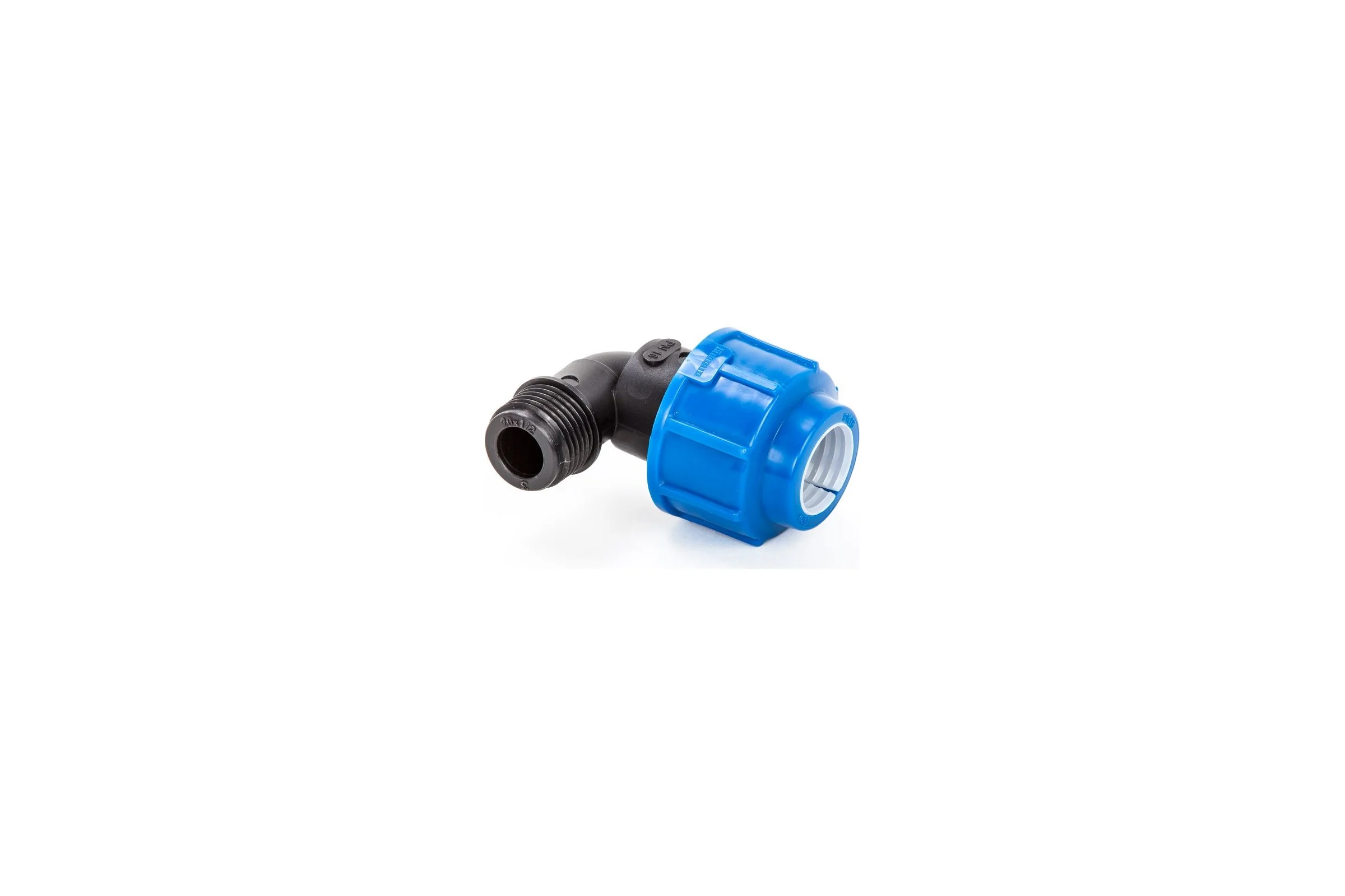 Компрессионный отвод для ПЭ труб LAMMIN нр 25x1/2" Lm34008025015