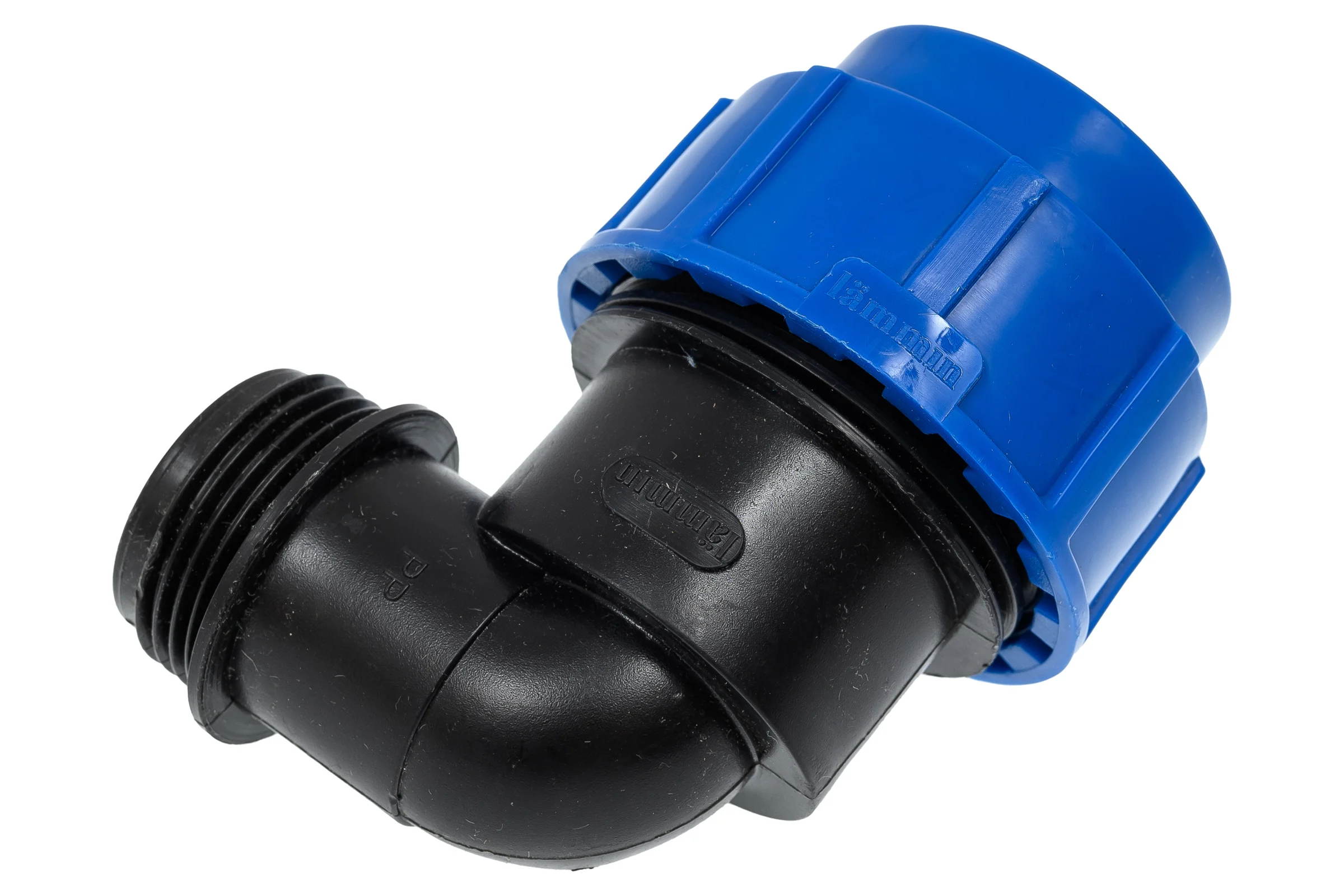 Компрессионный отвод для ПЭ труб LAMMIN нр 32x1" Lm34008032025