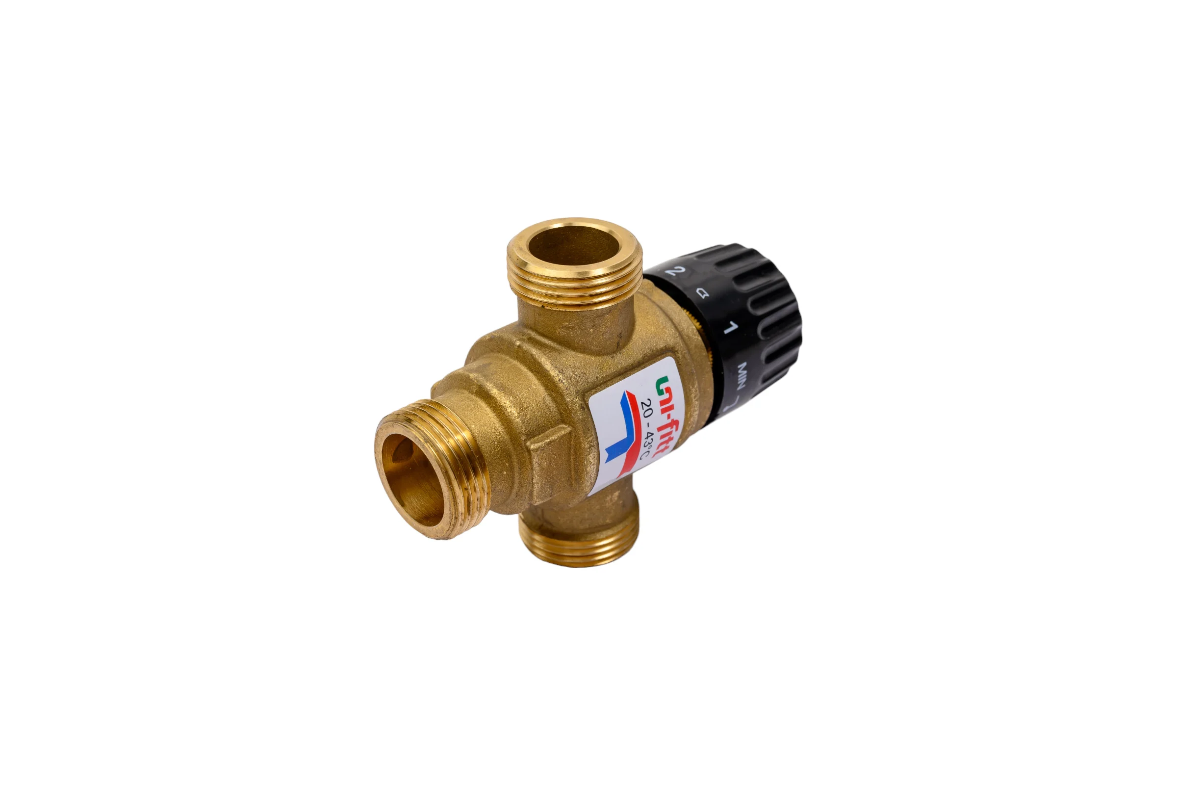 Термосмесительный клапан Uni-Fitt Н 3/4" 20-43 С, Kvs 1,6, боковое смешение 351G0130