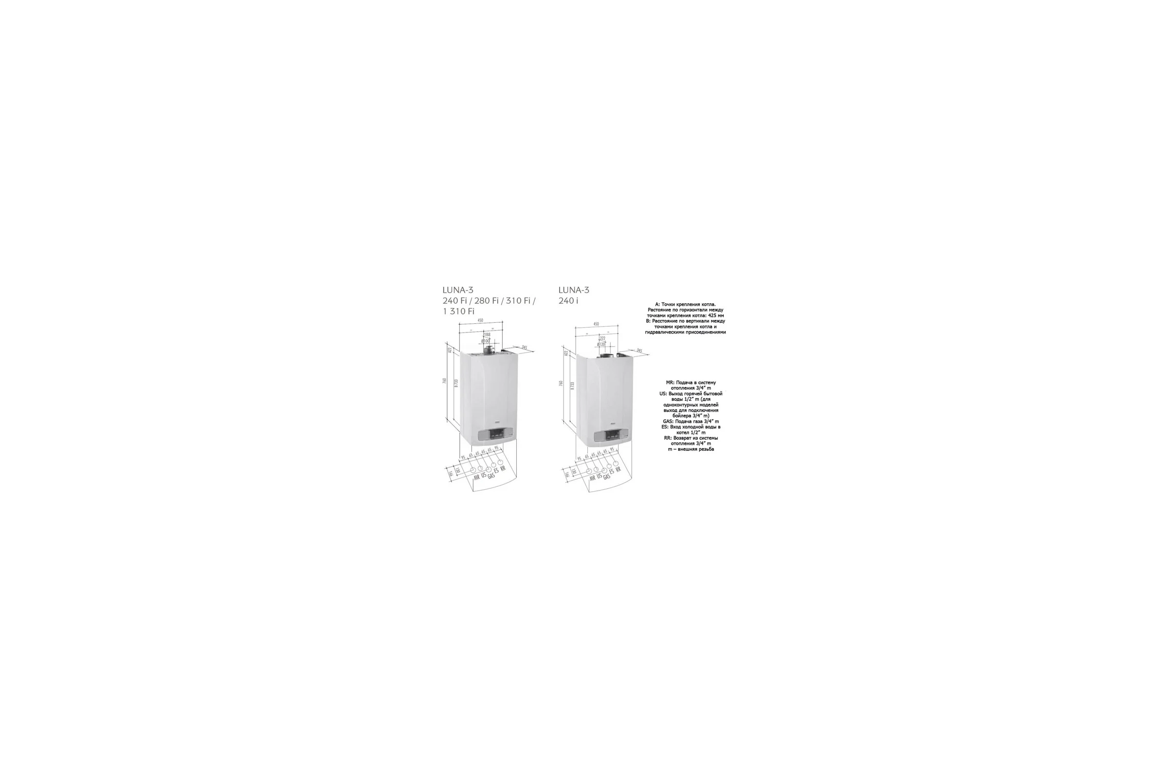 Газовый настенный котел Baxi LUNA-3 240 Fi CSE45624366-
