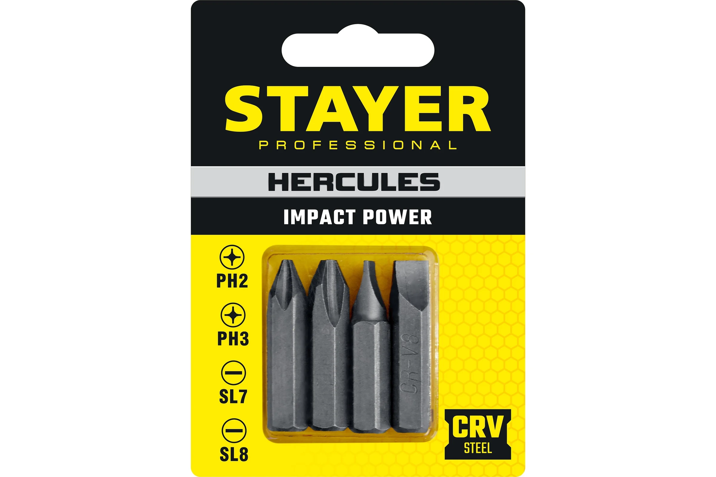 Биты для ударной отвертки HERCULES (4 шт; 36 мм) Stayer 25667-S4_z01