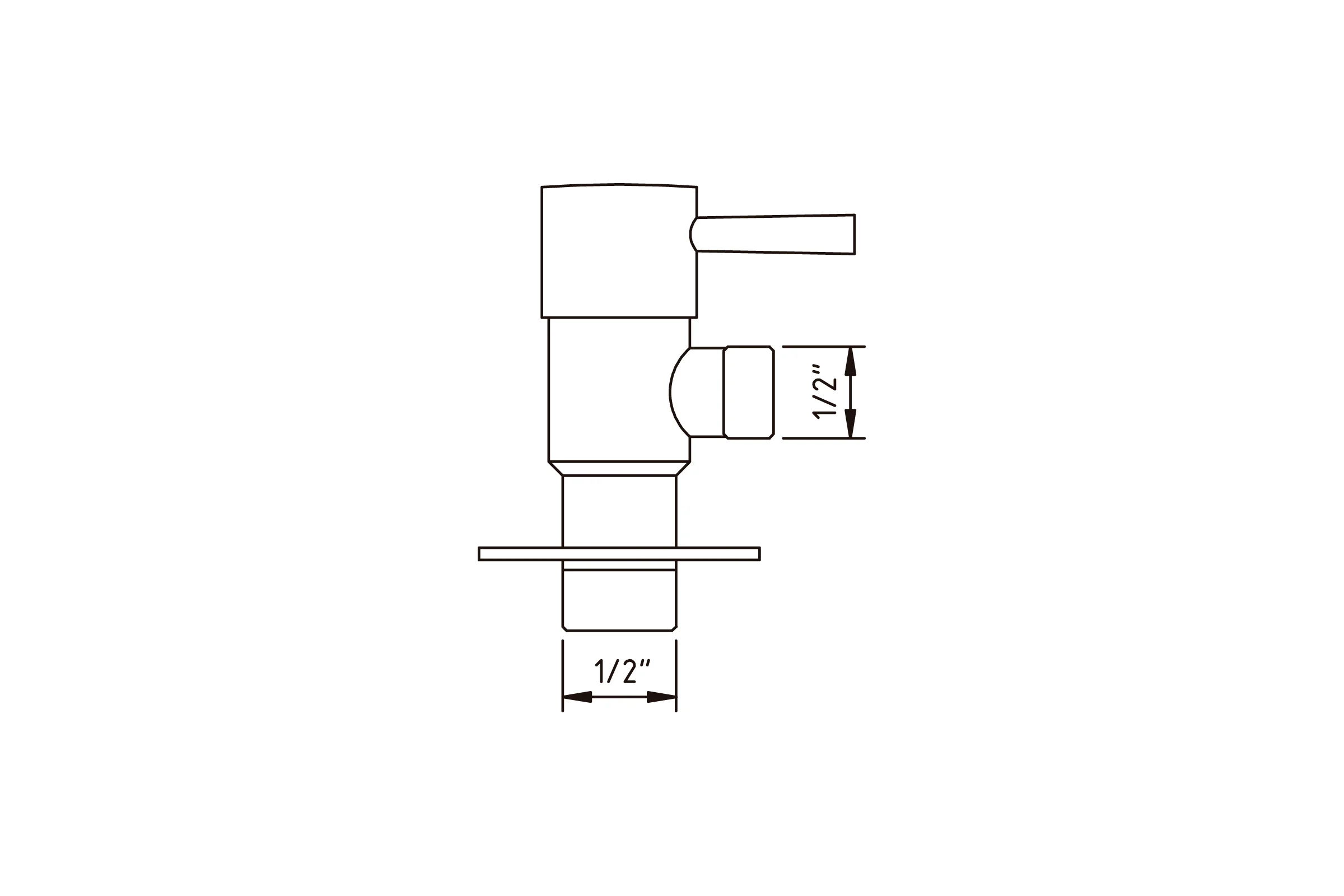 Угловой вентиль CLEVER DESIGN 1/2" x 1/2" 40011