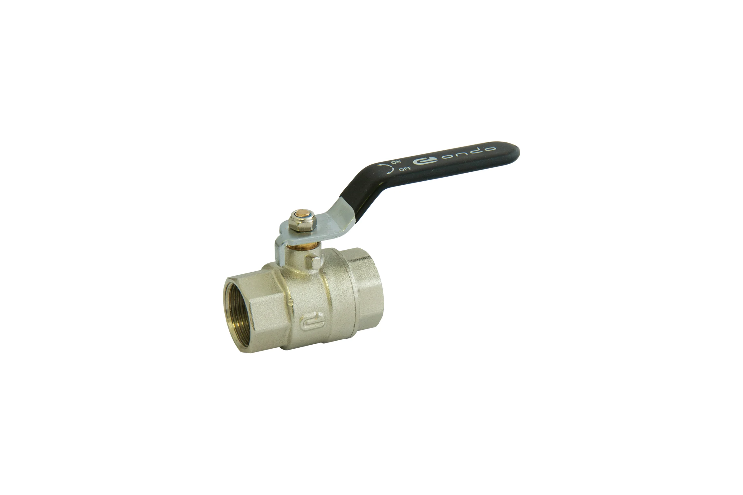 Шаровой кран для воды ONDO 1/2", г/г, рычаг, никель ONFFH012