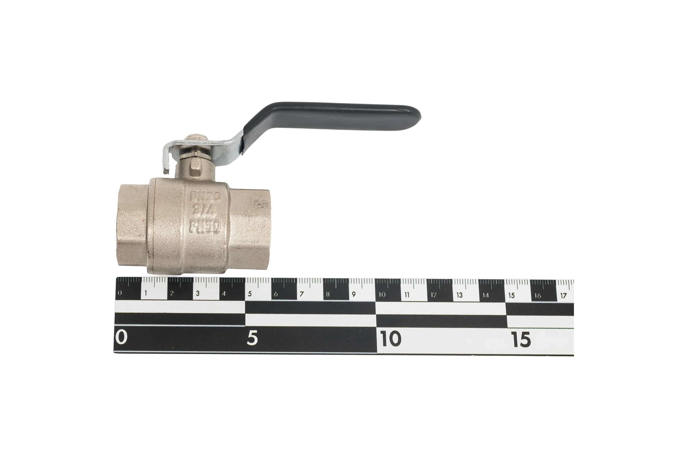 Шаровой кран для воды ONDO 3/4", г/г, рычаг, никель ONFFH034