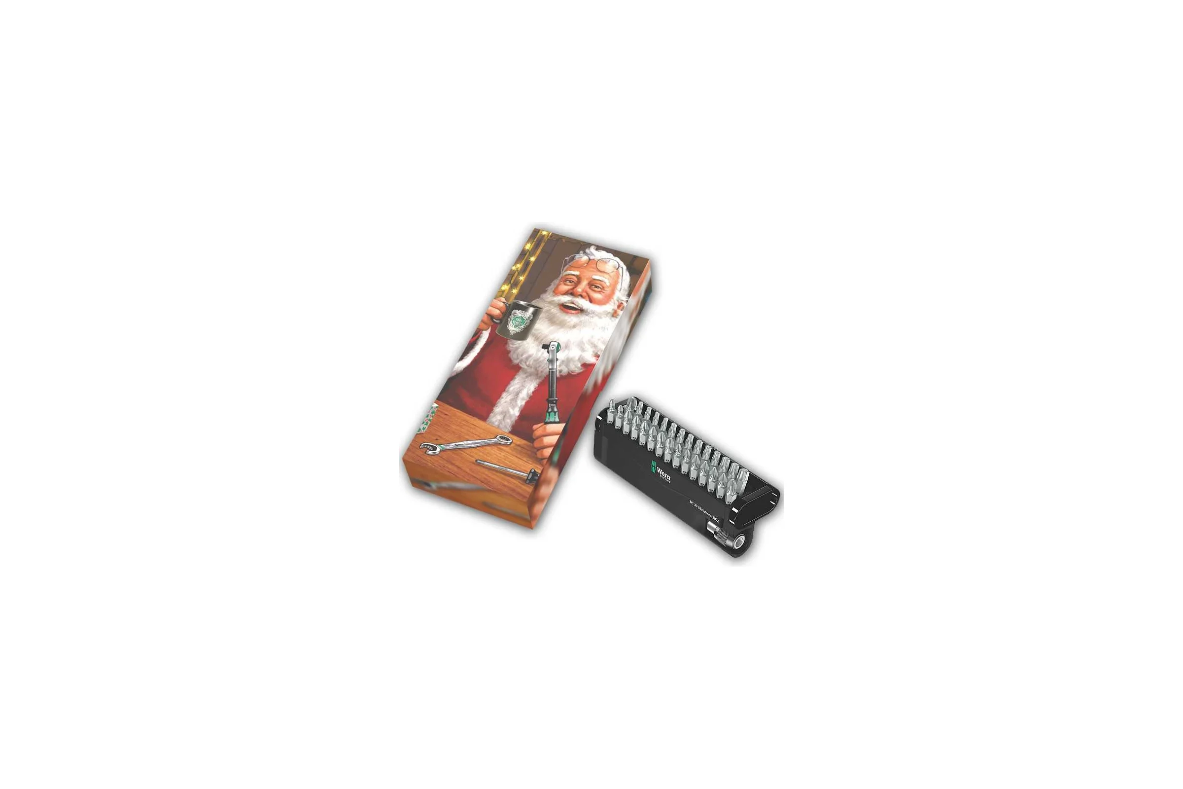 Набор бит c битодержателем Christmas 2023 Bit-Check 30 предметов, 1/4", PH/PZ/TX, 10 упаковок WERA WE-135809