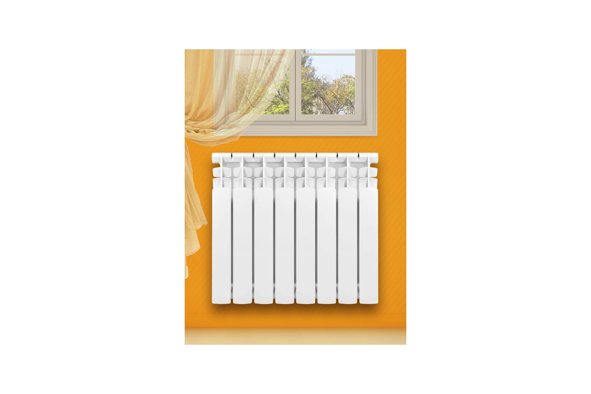 Радиатор Tropic 500x80, биметаллический, 8 секций 7601.036