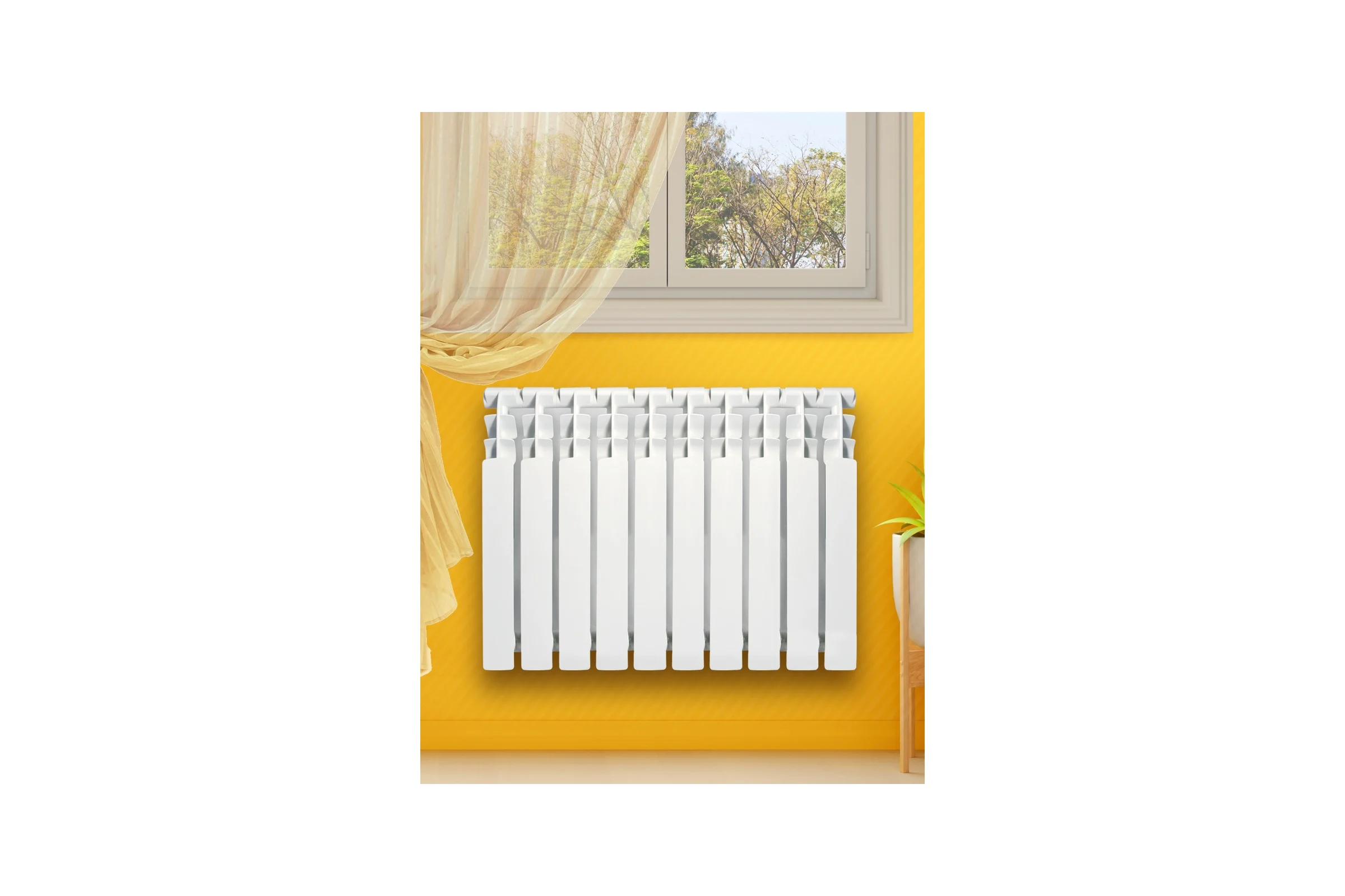 Радиатор Tropic 500x100, алюминиевый, 10 секций 7601.048
